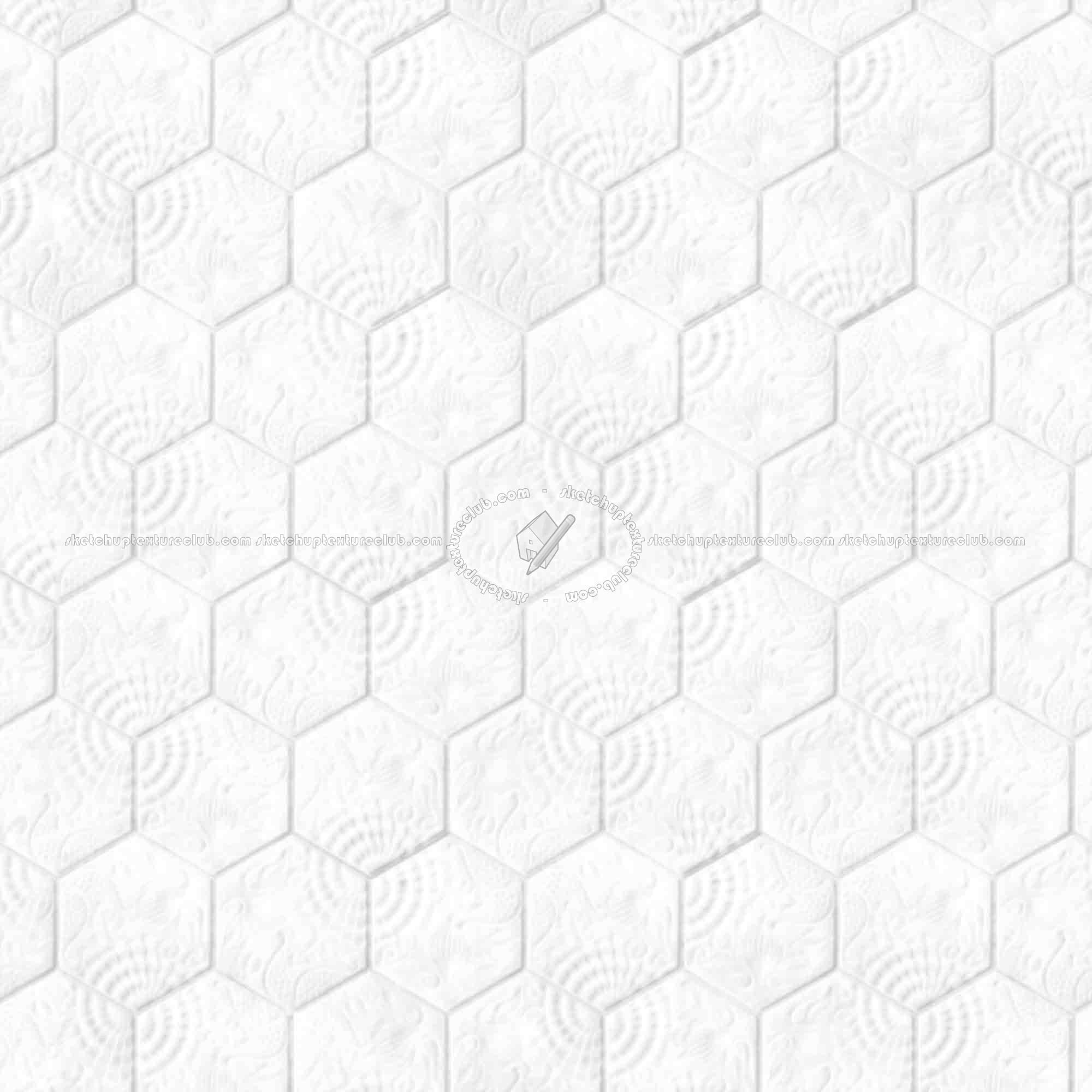Textures   -   ARCHITECTURE   -   PAVING OUTDOOR   -   Hexagonal  - Concrete paving outdoor hexagonal texture seamless 06030 - Ambient occlusion