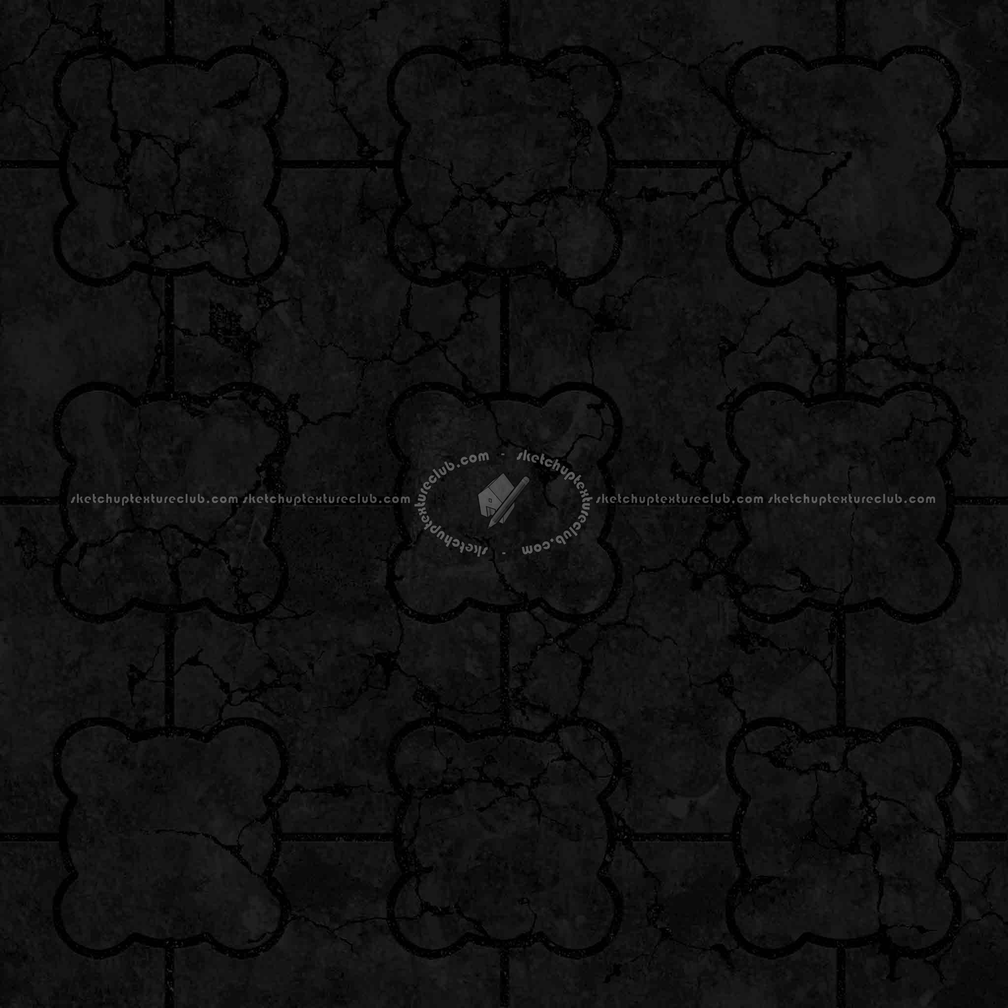 Textures   -   ARCHITECTURE   -   PAVING OUTDOOR   -   Concrete   -   Blocks damaged  - Concrete paving outdoor damaged texture seamless 05528 - Specular