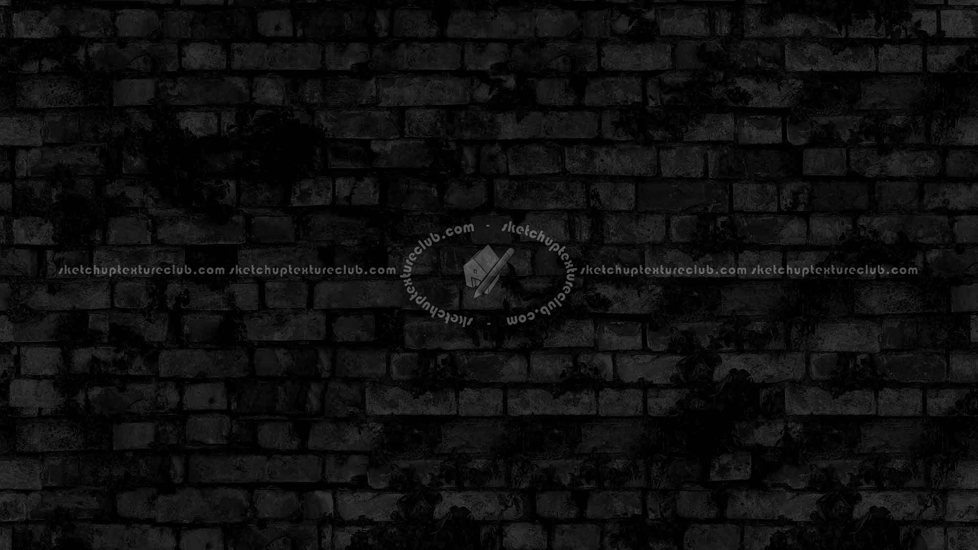 Textures   -   ARCHITECTURE   -   BRICKS   -   Damaged bricks  - Old damaged wall bricks with grass texture seamless 20198 - Specular