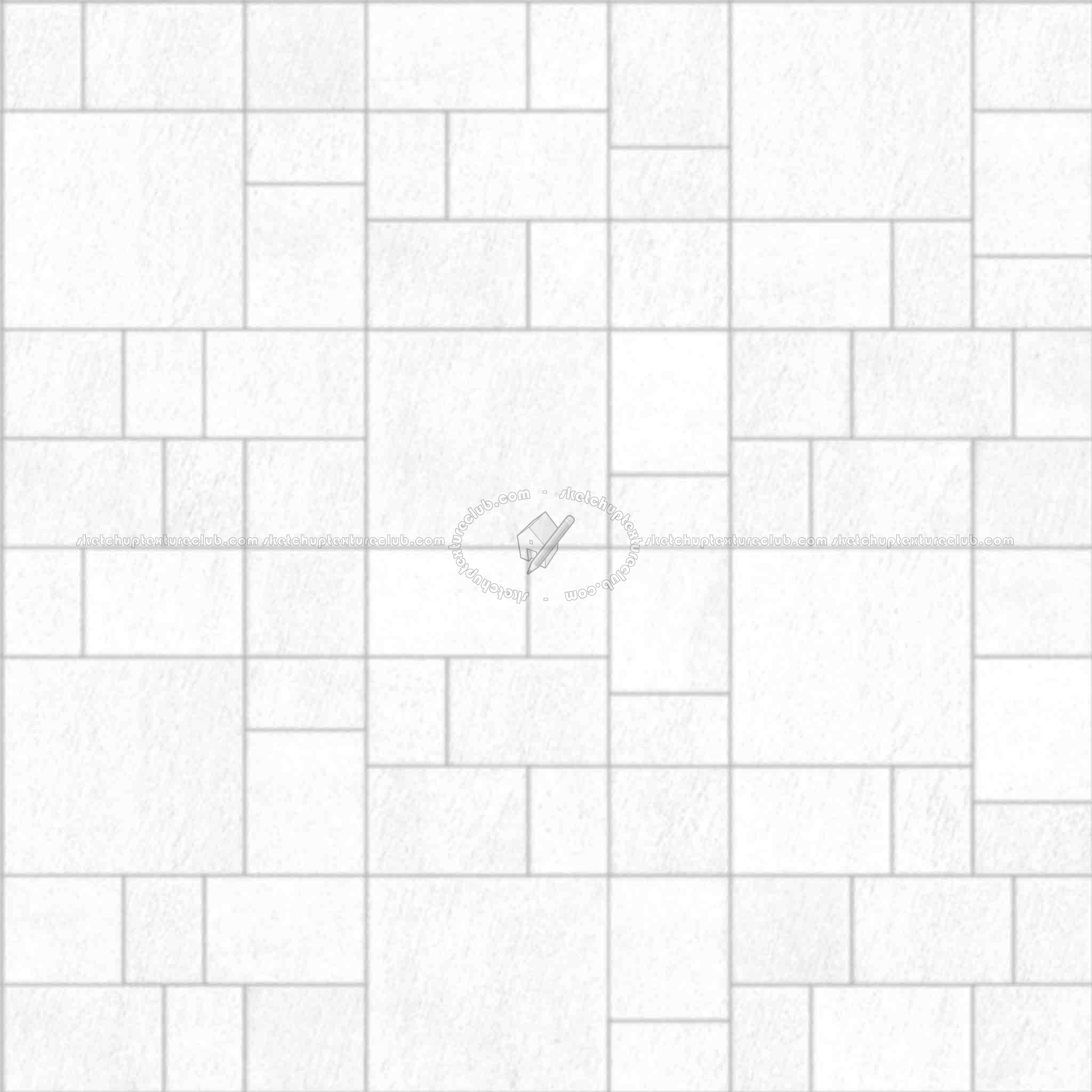 Textures   -   ARCHITECTURE   -   PAVING OUTDOOR   -   Pavers stone   -   Blocks mixed  - Pavers stone mixed size texture seamless 06136 - Ambient occlusion