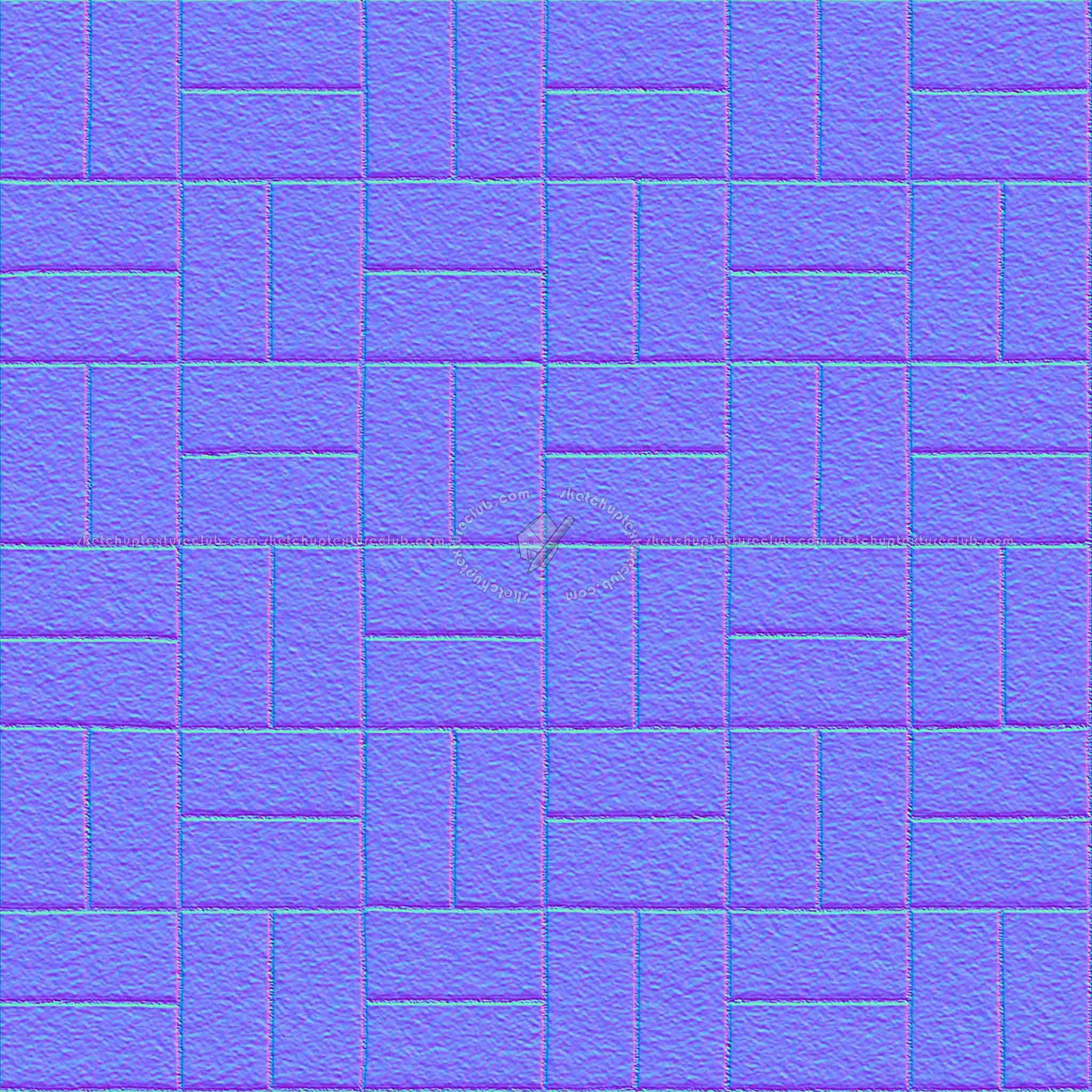 Textures   -   ARCHITECTURE   -   PAVING OUTDOOR   -   Concrete   -   Blocks regular  - Paving outdoor concrete regular block texture seamless 05674 - Normal