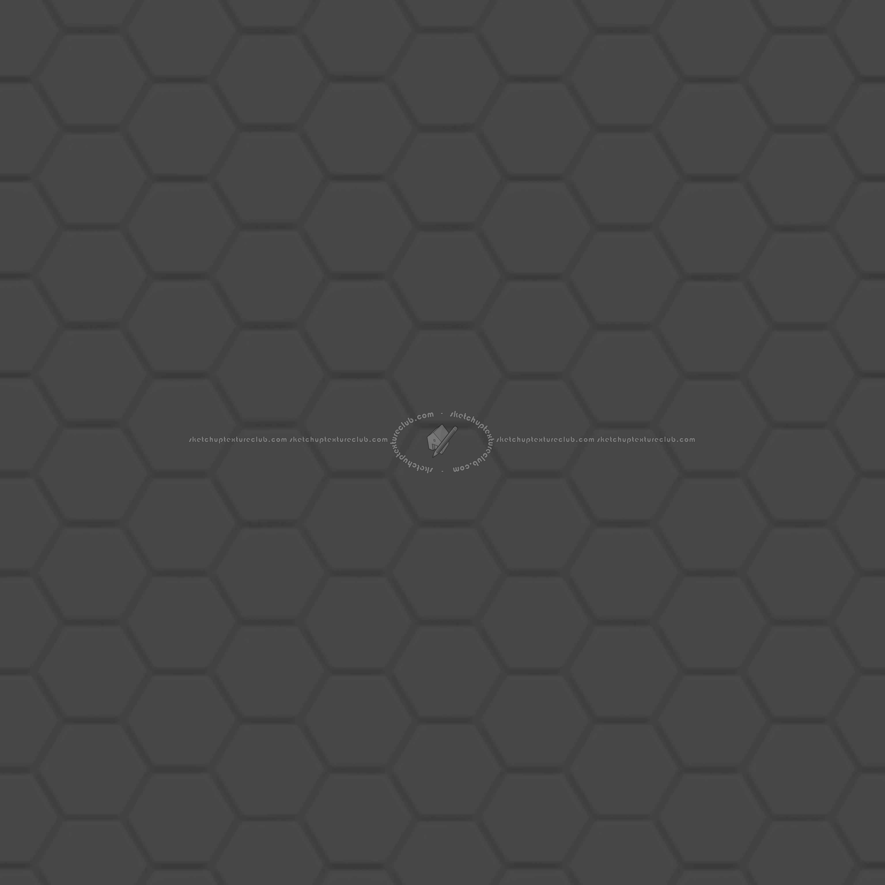 Textures   -   ARCHITECTURE   -   TILES INTERIOR   -   Hexagonal mixed  - white ceramic hexagonal tile pbr texture seamless 22135 - Specular