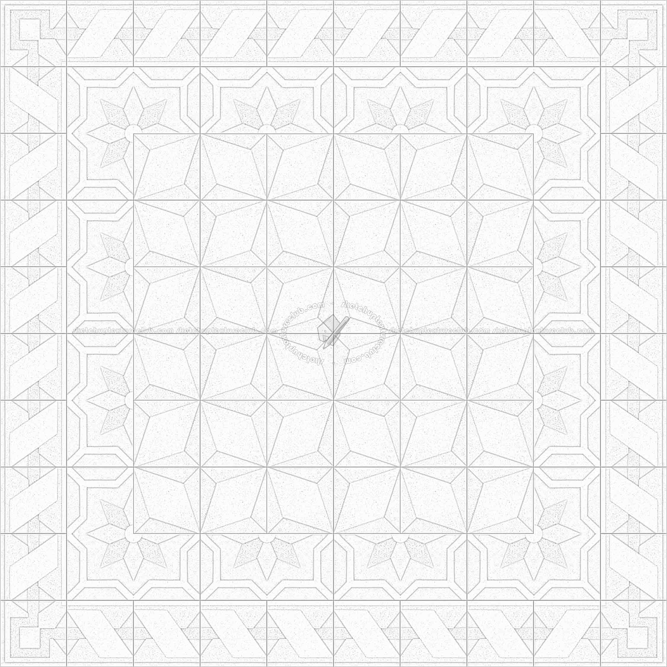 Textures   -   ARCHITECTURE   -   TILES INTERIOR   -   Cement - Encaustic   -   Cement  - Cement concrete tile texture seamless 13320 - Ambient occlusion