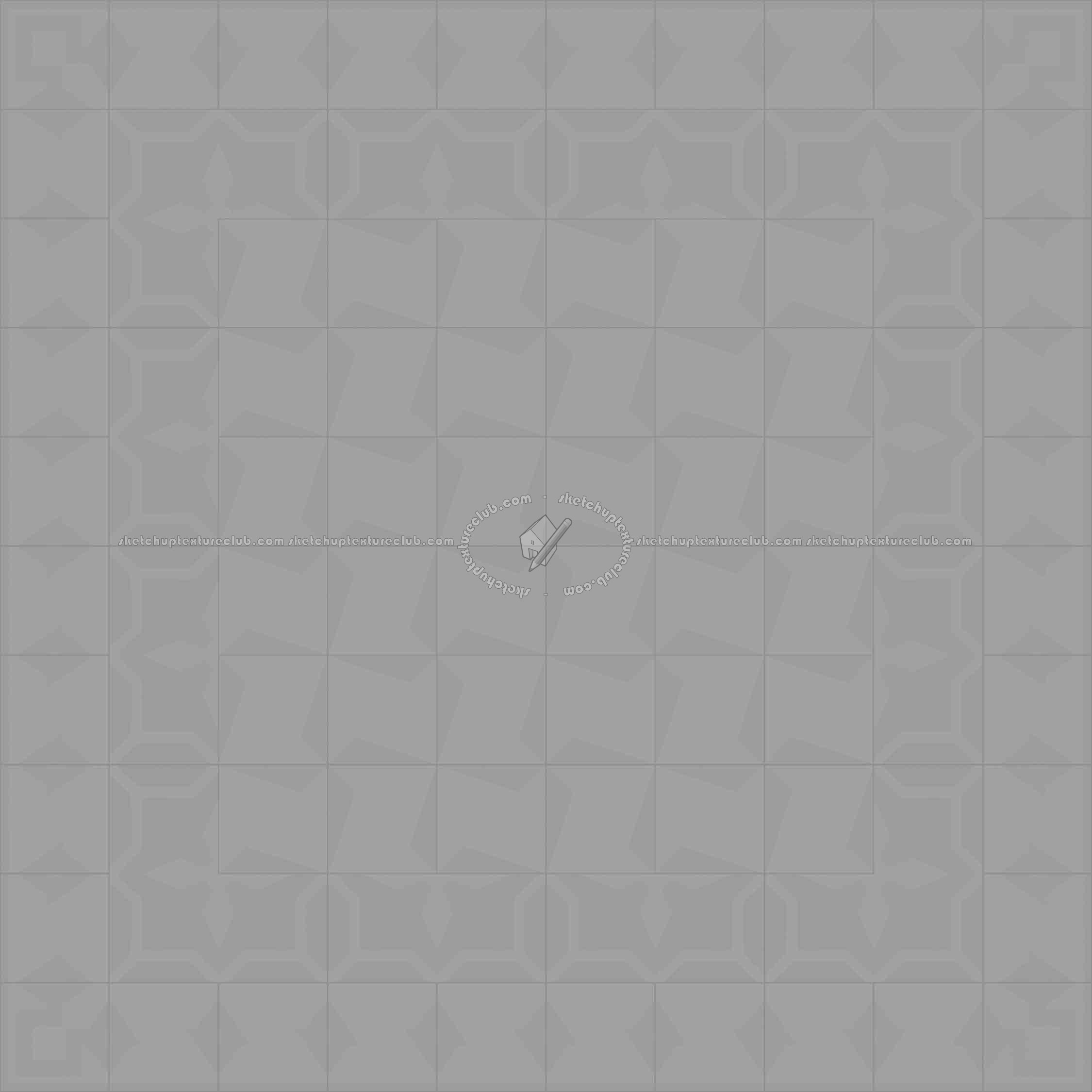 Textures   -   ARCHITECTURE   -   TILES INTERIOR   -   Cement - Encaustic   -   Cement  - Cement concrete tile texture seamless 13320 - Displacement