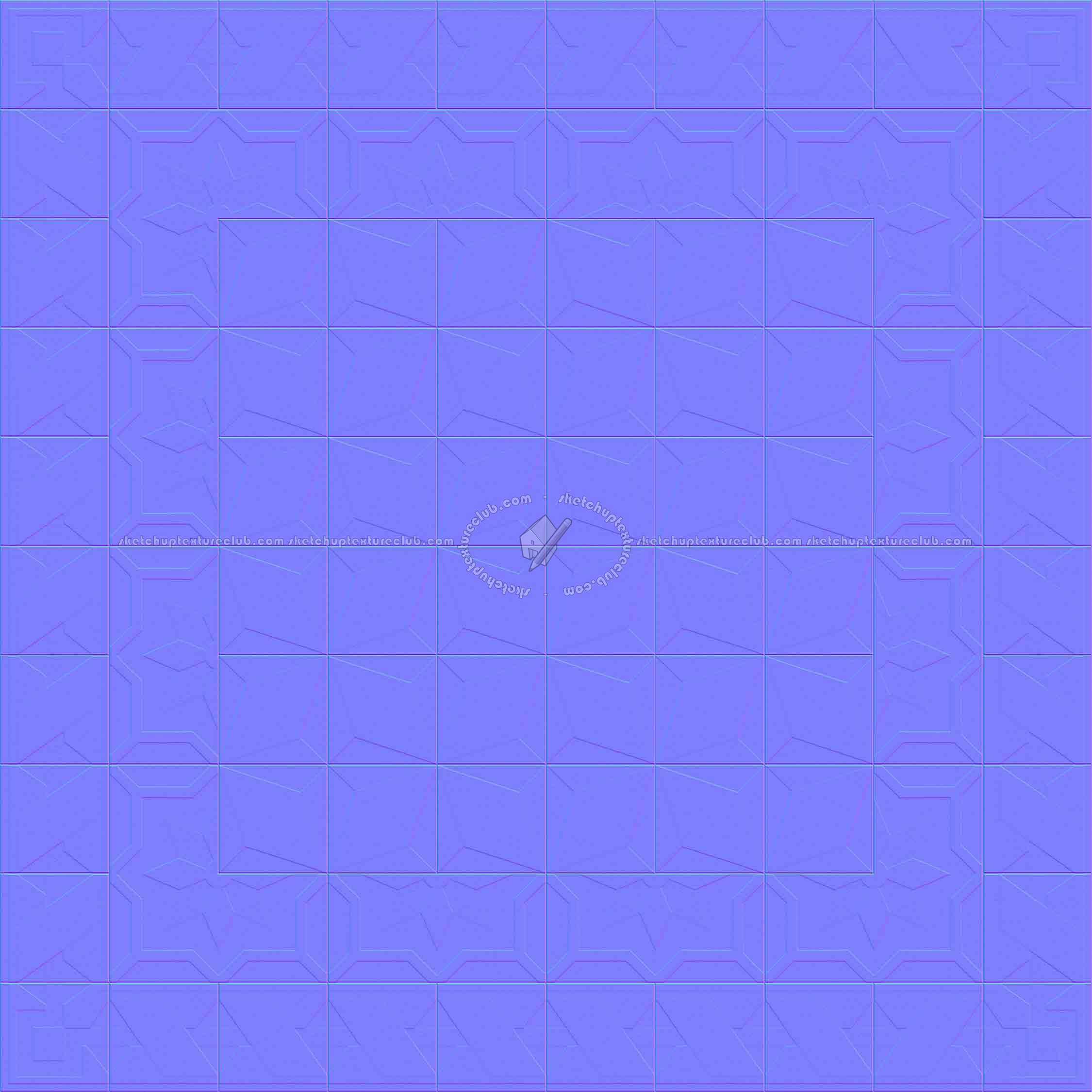 Textures   -   ARCHITECTURE   -   TILES INTERIOR   -   Cement - Encaustic   -   Cement  - Cement concrete tile texture seamless 13320 - Normal