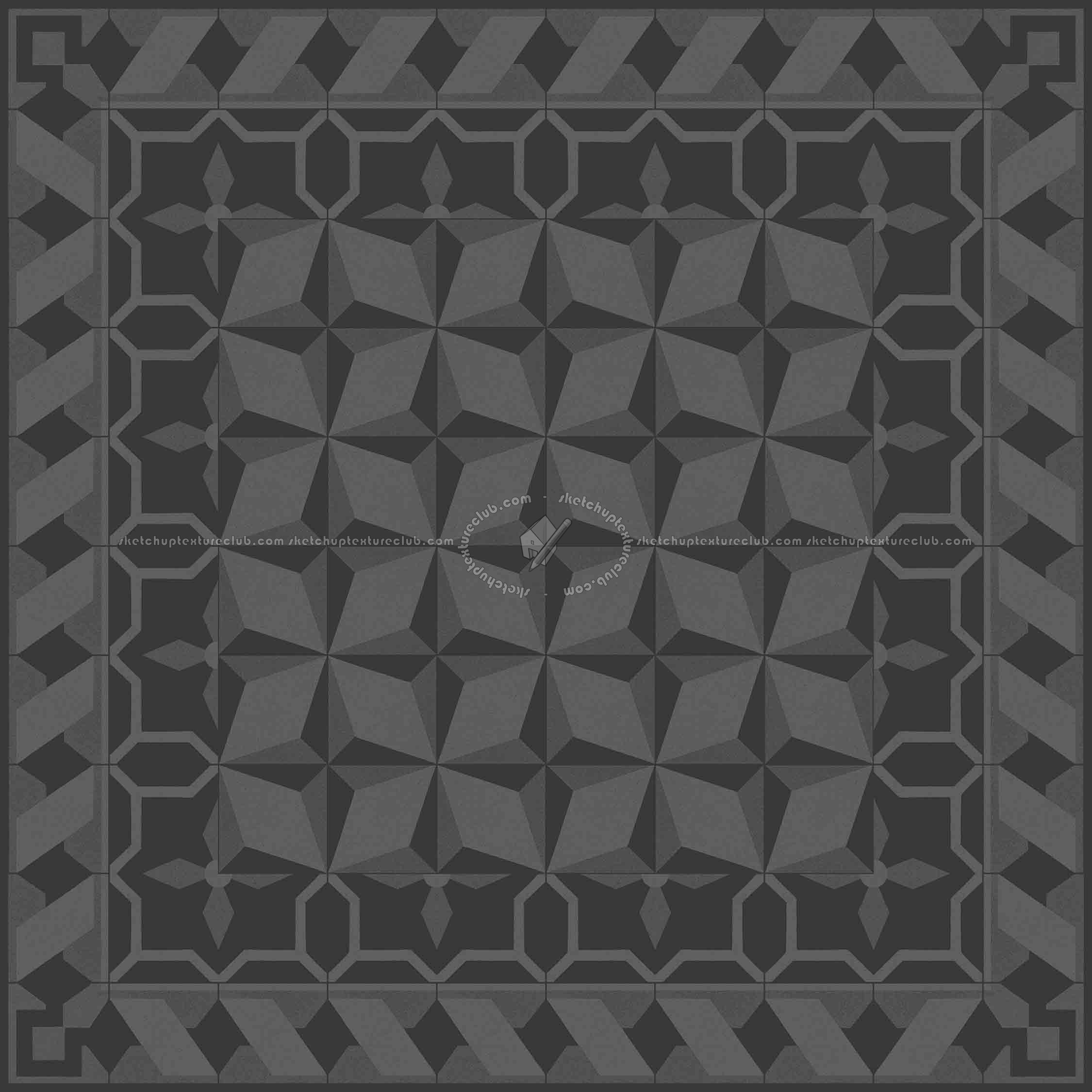 Textures   -   ARCHITECTURE   -   TILES INTERIOR   -   Cement - Encaustic   -   Cement  - Cement concrete tile texture seamless 13320 - Specular