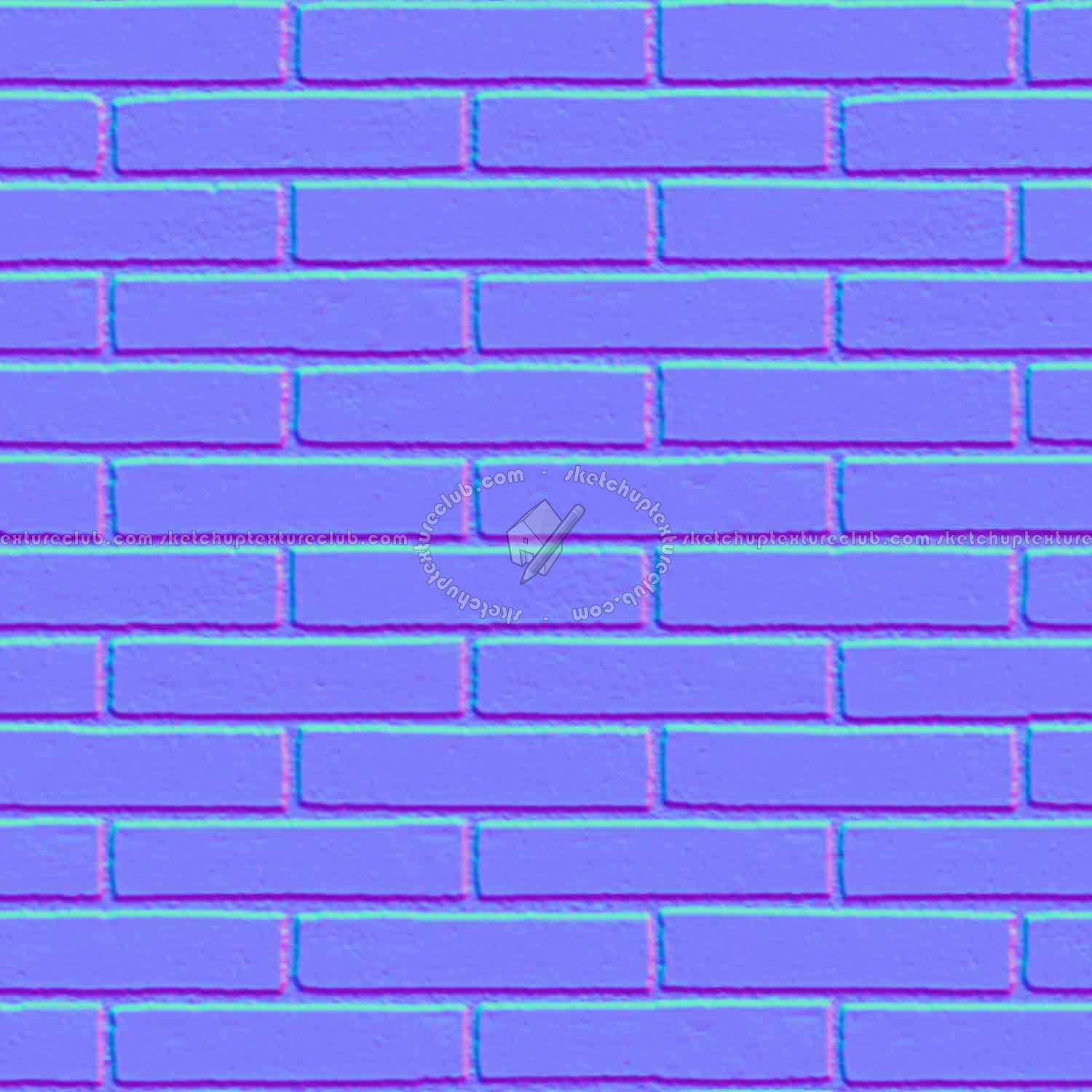 Textures   -   ARCHITECTURE   -   BRICKS   -   Facing Bricks   -   Smooth  - Facing smooth bricks texture seamless 00254 - Normal