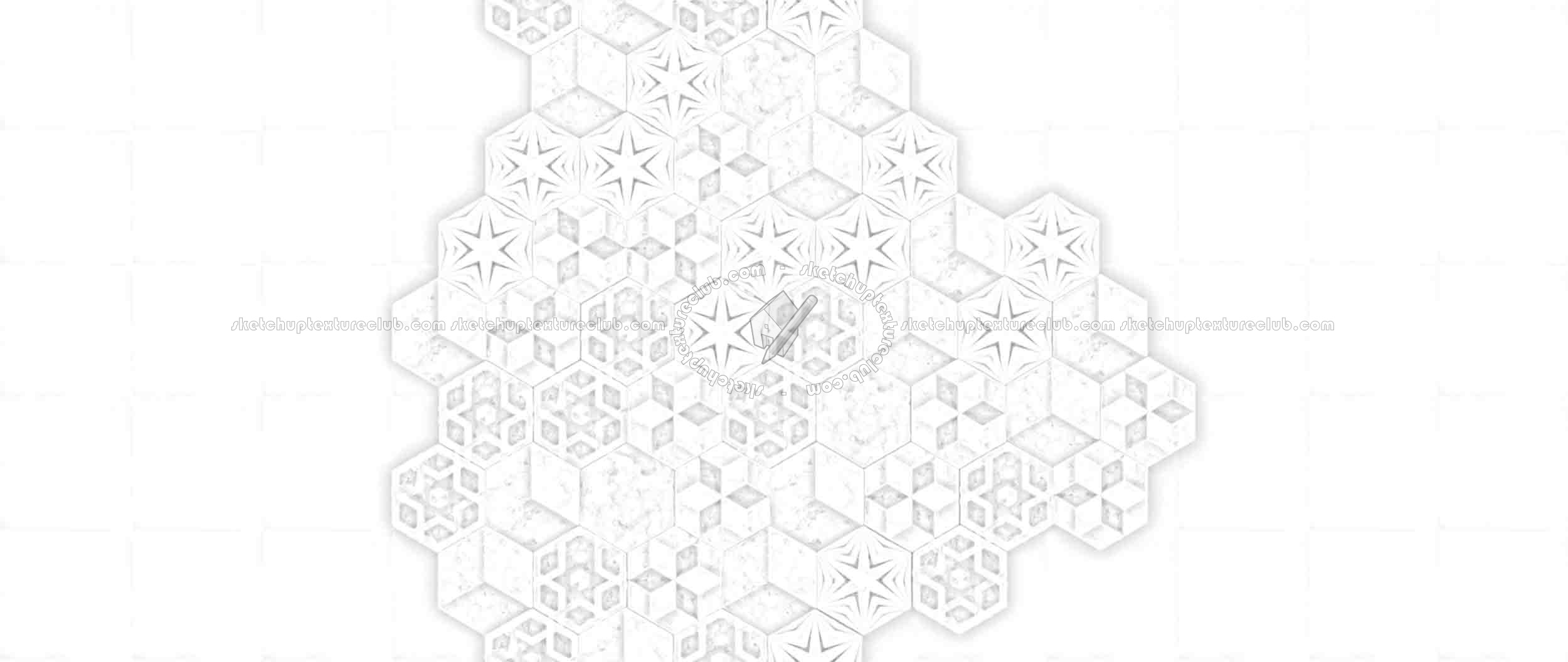 Textures   -   ARCHITECTURE   -   TILES INTERIOR   -   Hexagonal mixed  - Hexagonal tile texture seamless 16869 - Ambient occlusion