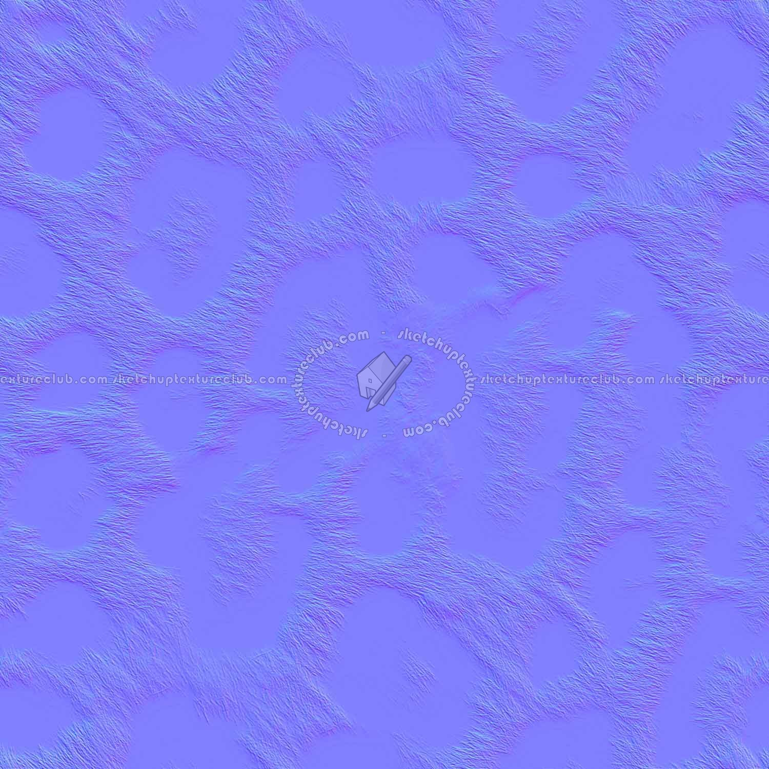 Textures   -   MATERIALS   -   FUR ANIMAL  - Leopard faux fake fur animal texture seamless 09555 - Normal