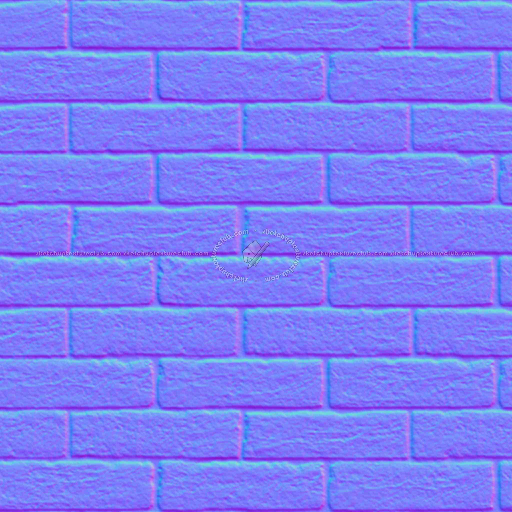 Textures   -   ARCHITECTURE   -   BRICKS   -   Facing Bricks   -   Rustic  - Rustic bricks texture seamless 00178 - Normal