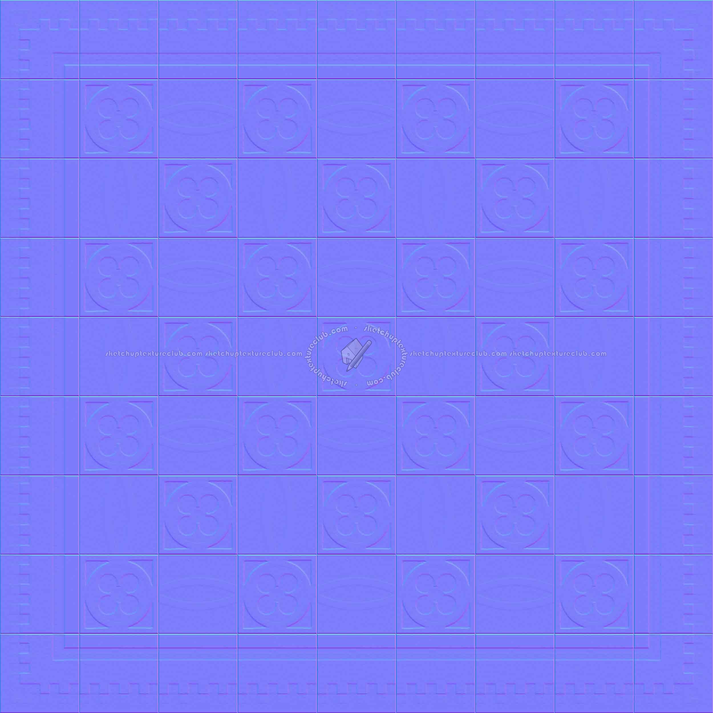 Textures   -   ARCHITECTURE   -   TILES INTERIOR   -   Cement - Encaustic   -   Cement  - Cement concrete tile texture seamless 13364 - Normal