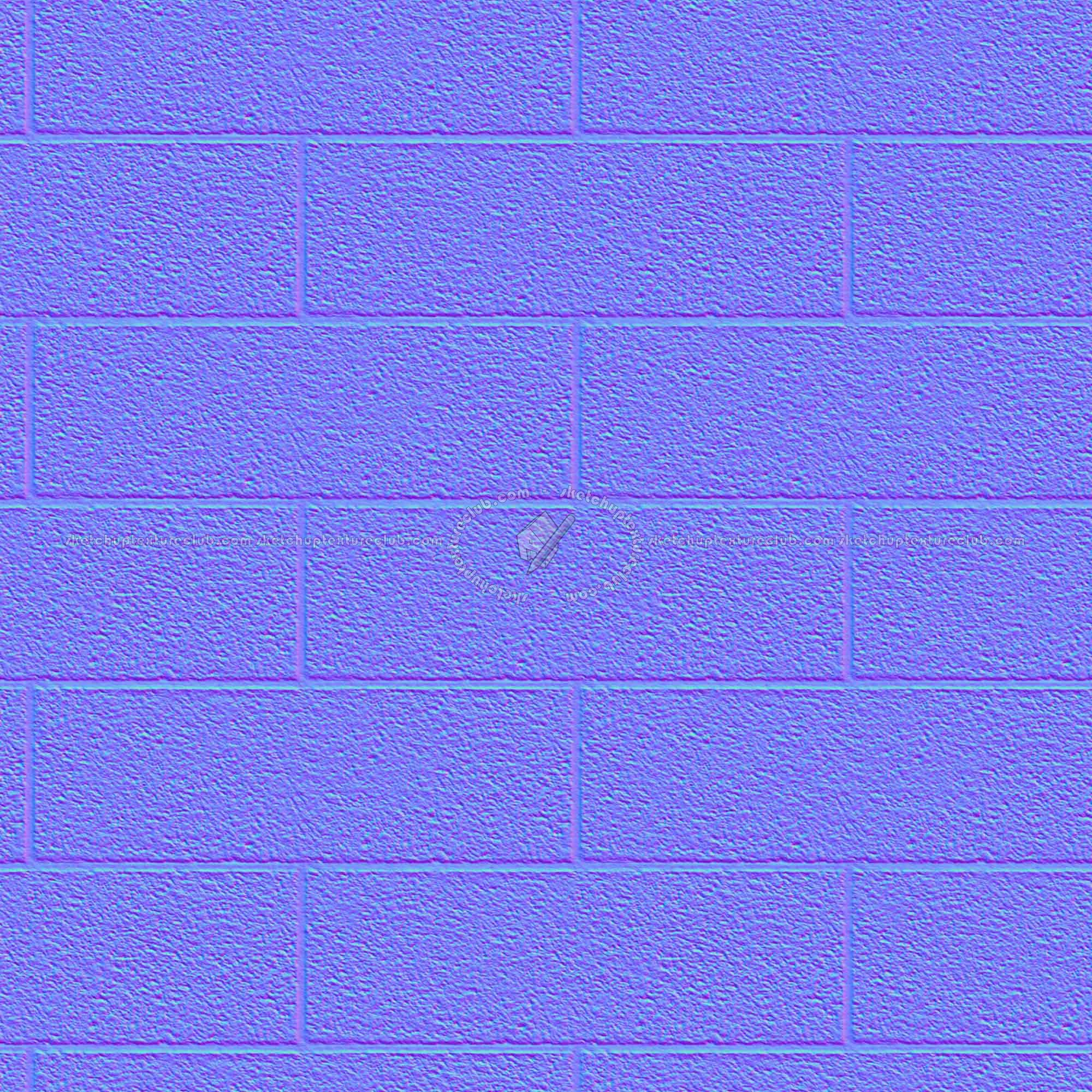 Textures   -   ARCHITECTURE   -   CONCRETE   -   Plates   -   Clean  - Clean cinder block texture seamless 01672 - Normal