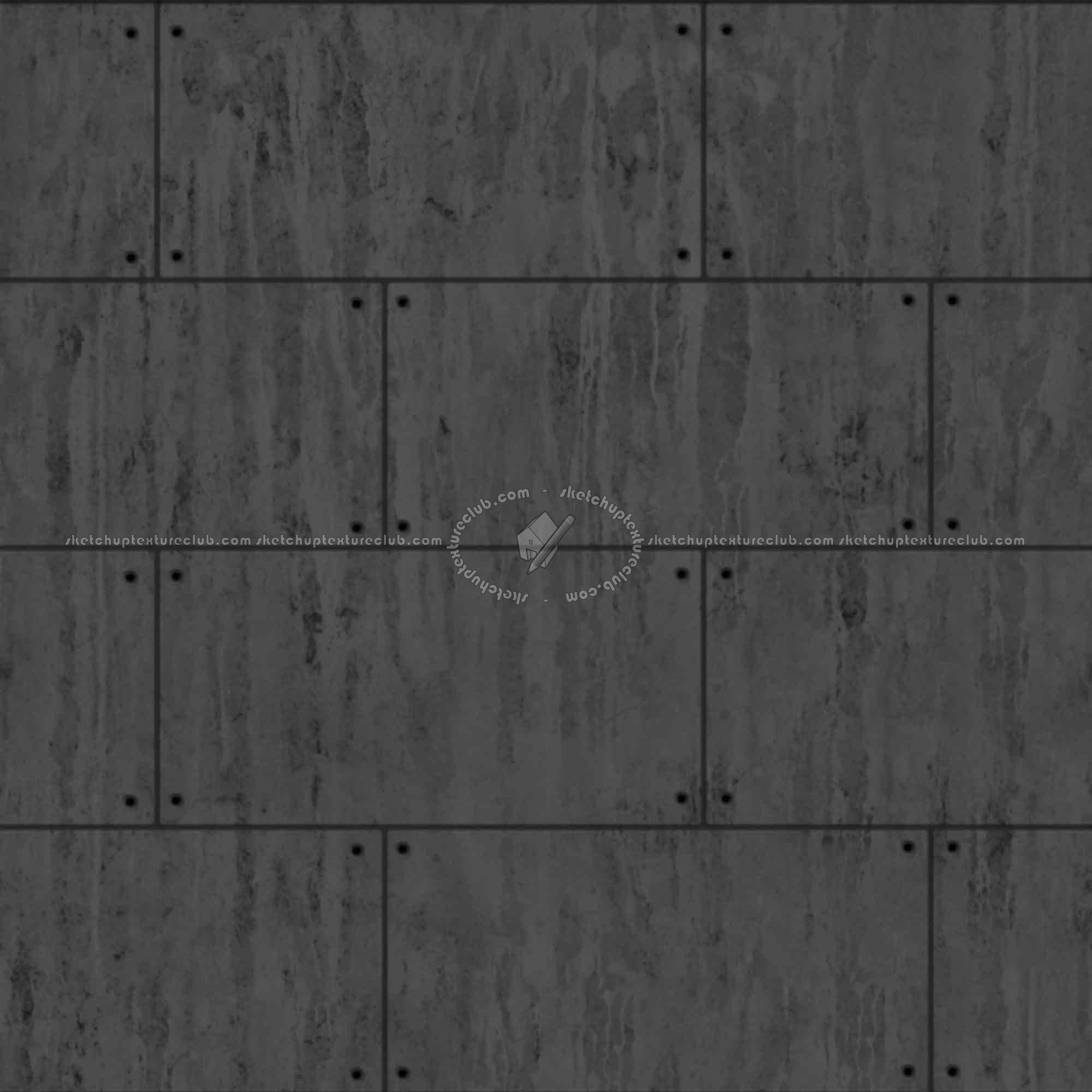 Textures   -   ARCHITECTURE   -   CONCRETE   -   Plates   -   Dirty  - Concrete dirt plates wall texture seamless 01774 - Displacement