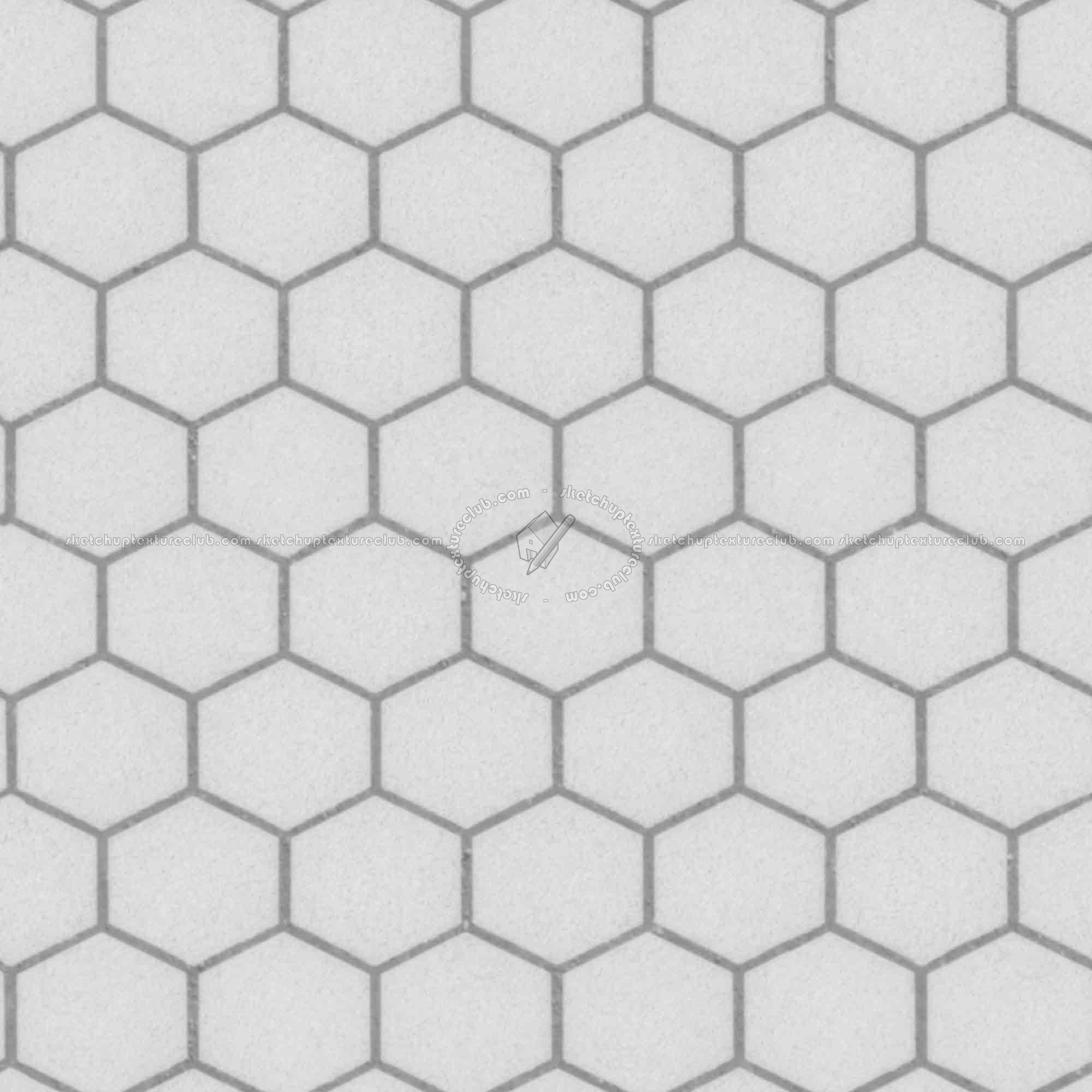 Textures   -   ARCHITECTURE   -   PAVING OUTDOOR   -   Hexagonal  - Concrete paving outdoor hexagonal texture seamless 06031 - Displacement