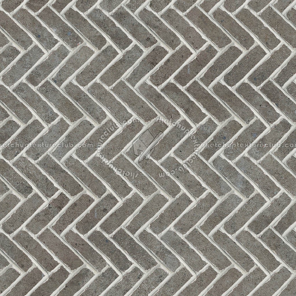 Textures   -   ARCHITECTURE   -   PAVING OUTDOOR   -   Concrete   -   Herringbone  - Concrete paving herringbone outdoor texture seamless 05839 (seamless)