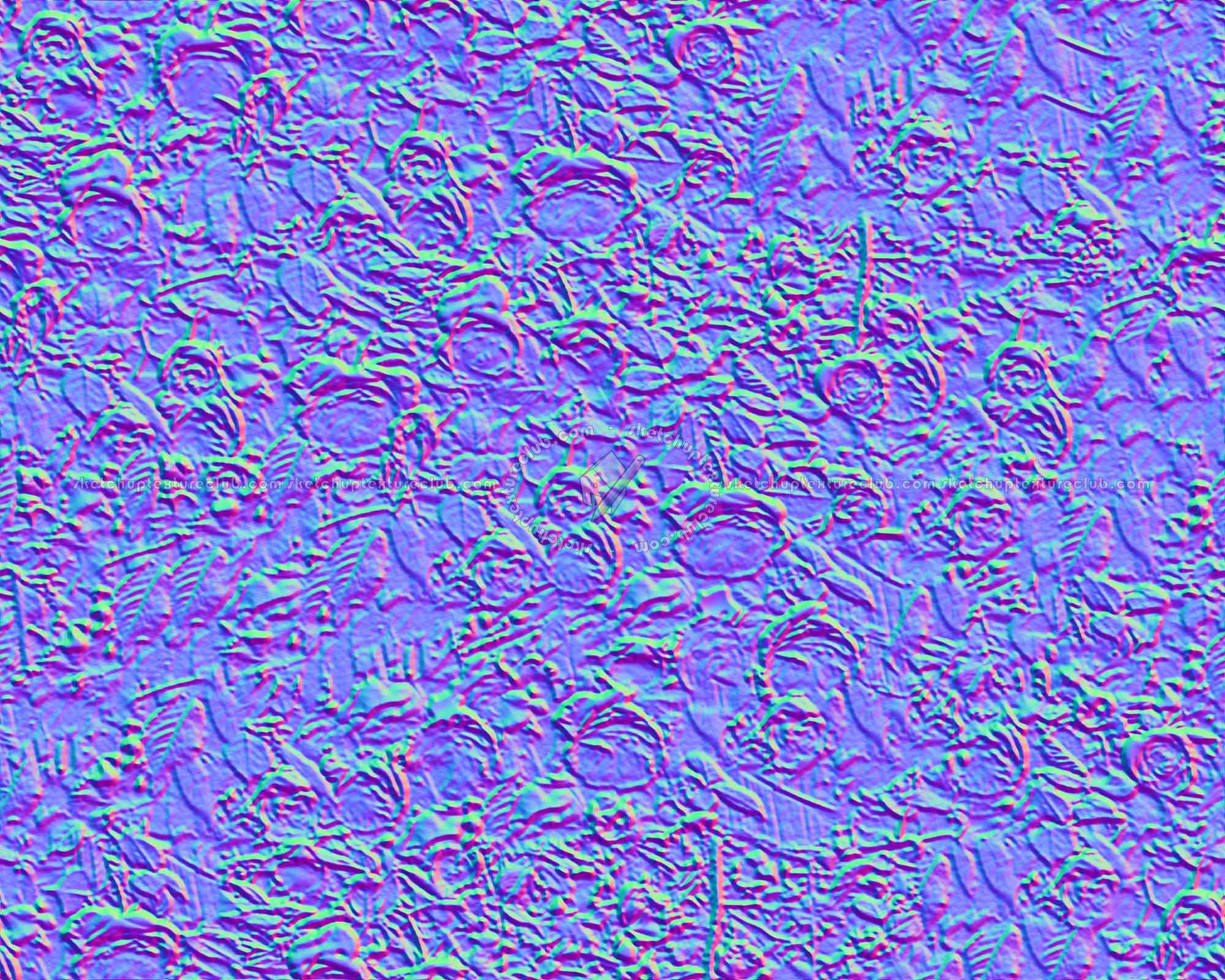 Textures   -   NATURE ELEMENTS   -   VEGETATION   -   Hedges  - Hedge of roses texture seamless 16575 - Normal