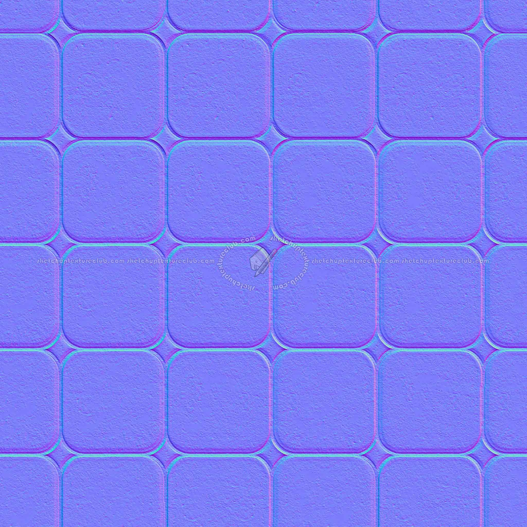 Textures   -   ARCHITECTURE   -   PAVING OUTDOOR   -   Concrete   -   Blocks mixed  - Paving concrete mixed size texture seamless 05610 - Normal