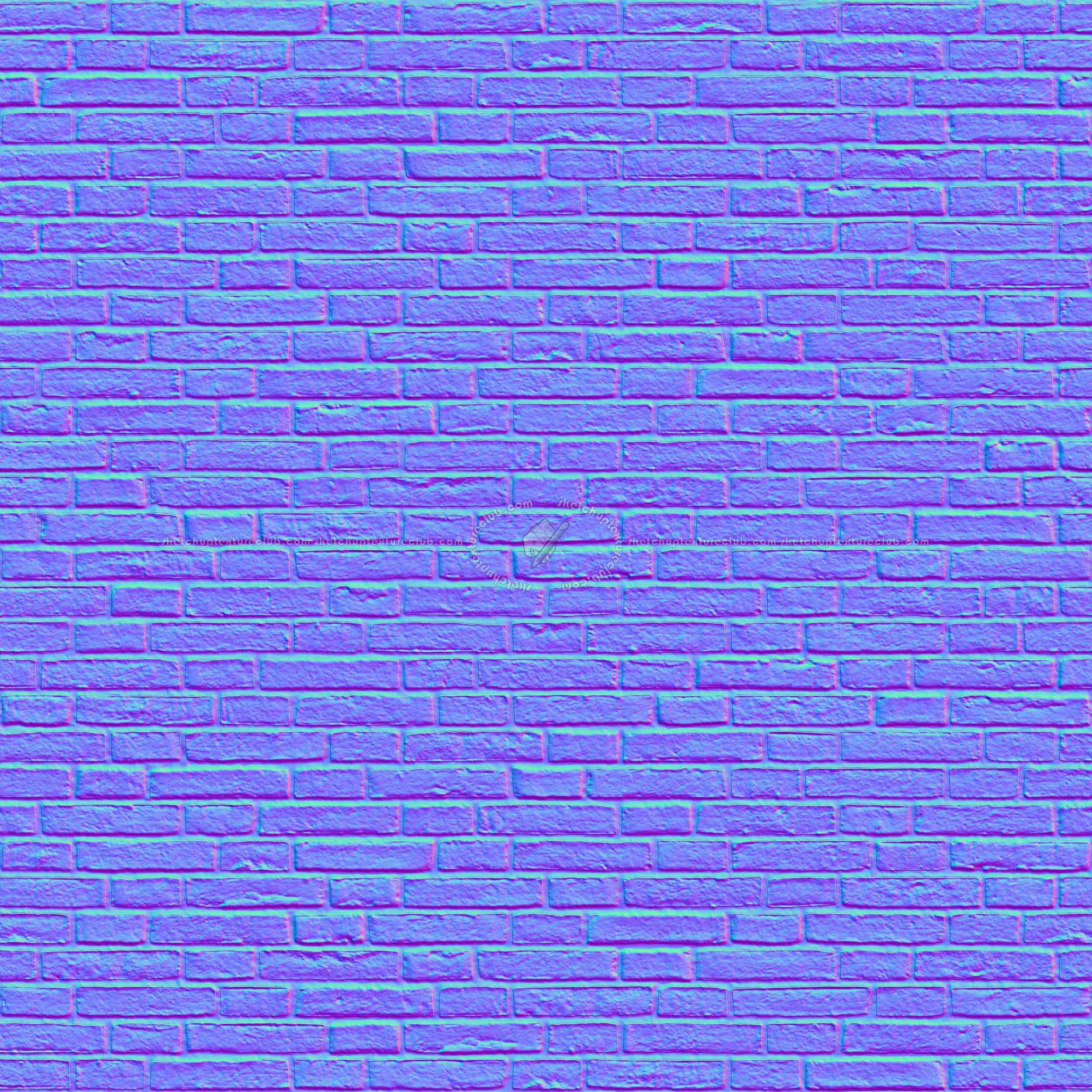 Textures   -   ARCHITECTURE   -   BRICKS   -   Facing Bricks   -   Rustic  - Rustic bricks texture seamless 00223 - Normal
