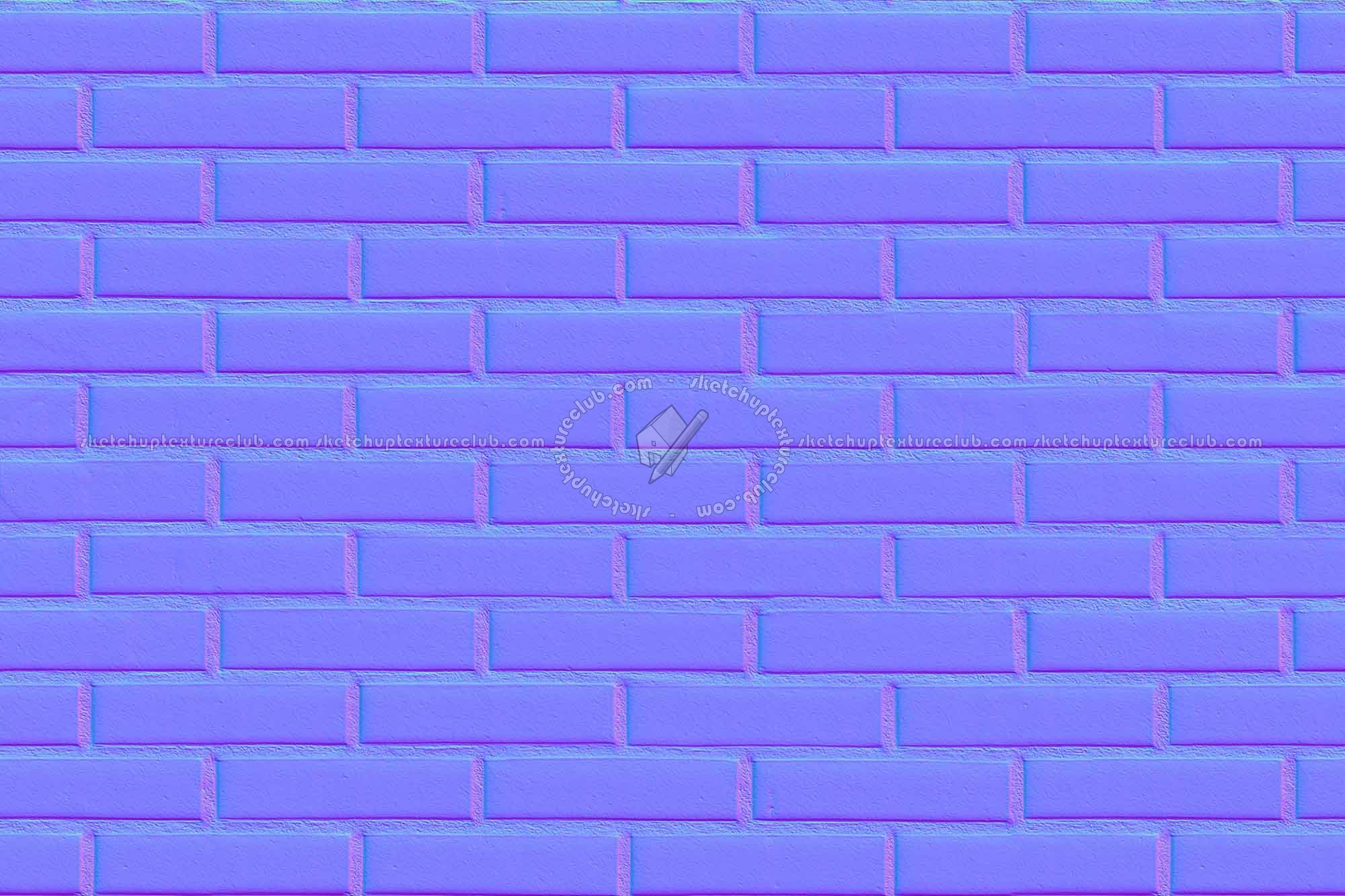 Textures   -   ARCHITECTURE   -   BRICKS   -   Colored Bricks   -   Smooth  - Texture colored bricks smooth seamless 00101 - Normal