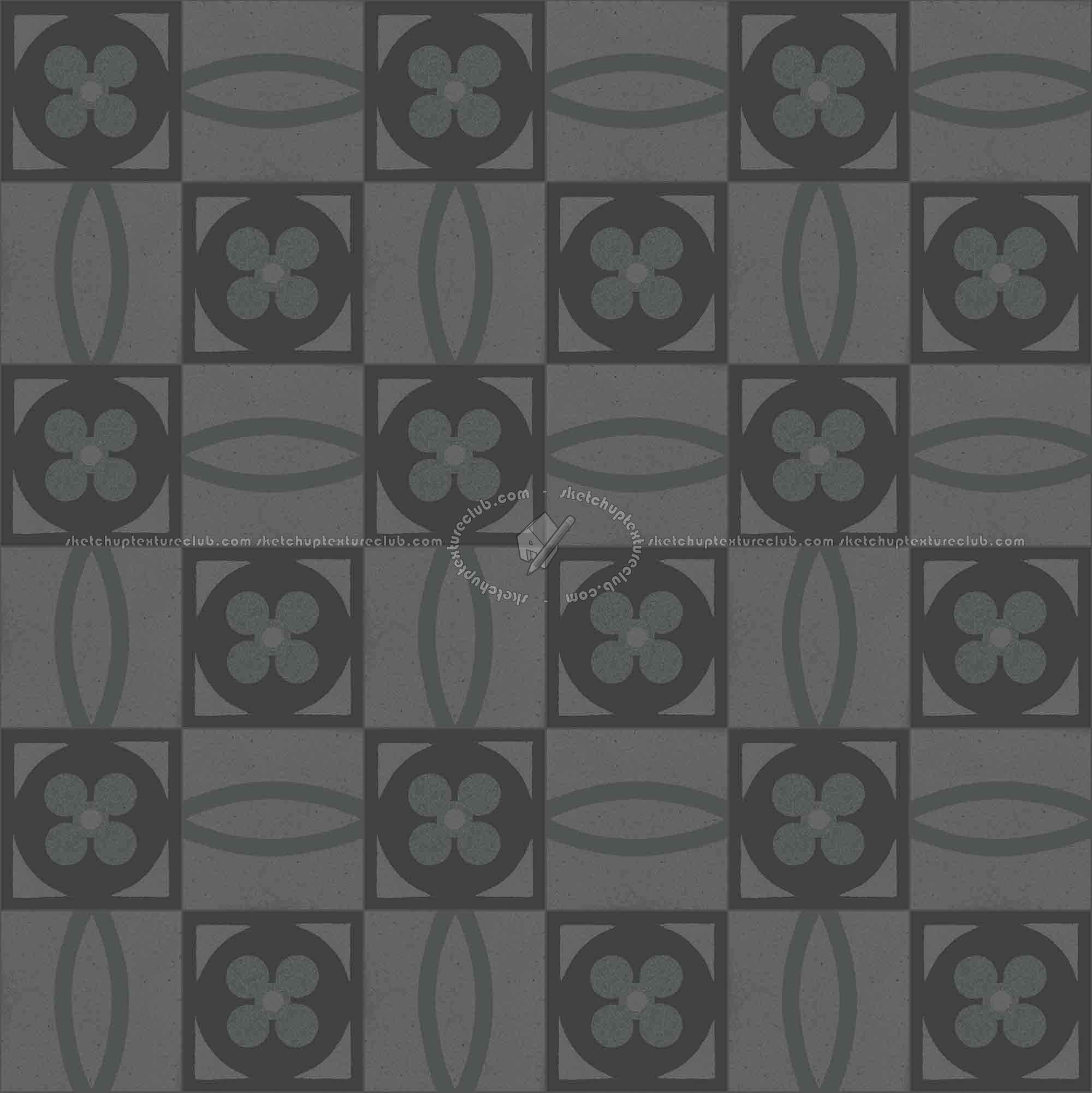 Textures   -   ARCHITECTURE   -   TILES INTERIOR   -   Cement - Encaustic   -   Cement  - Cement concrete tile texture seamless 13365 - Specular