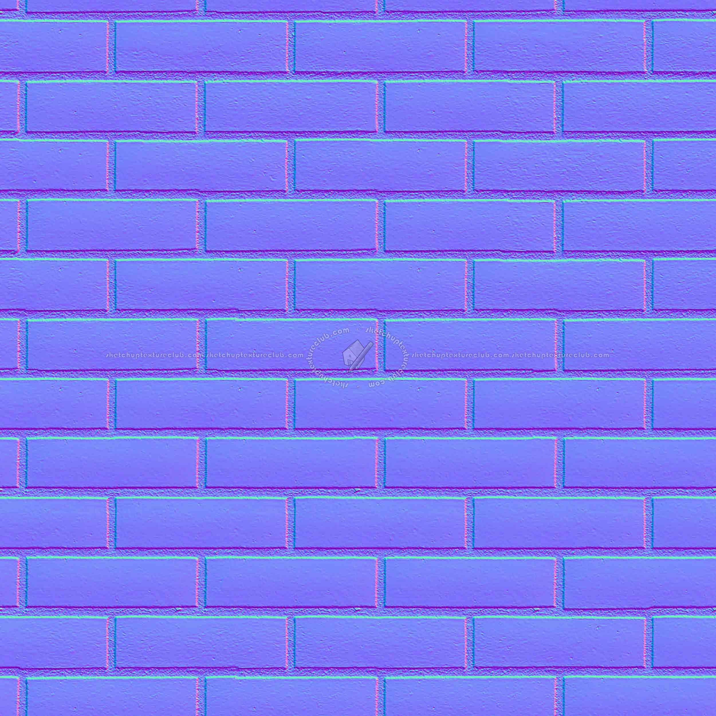 Textures   -   ARCHITECTURE   -   BRICKS   -   Facing Bricks   -   Smooth  - Facing smooth bricks texture seamless 00300 - Normal