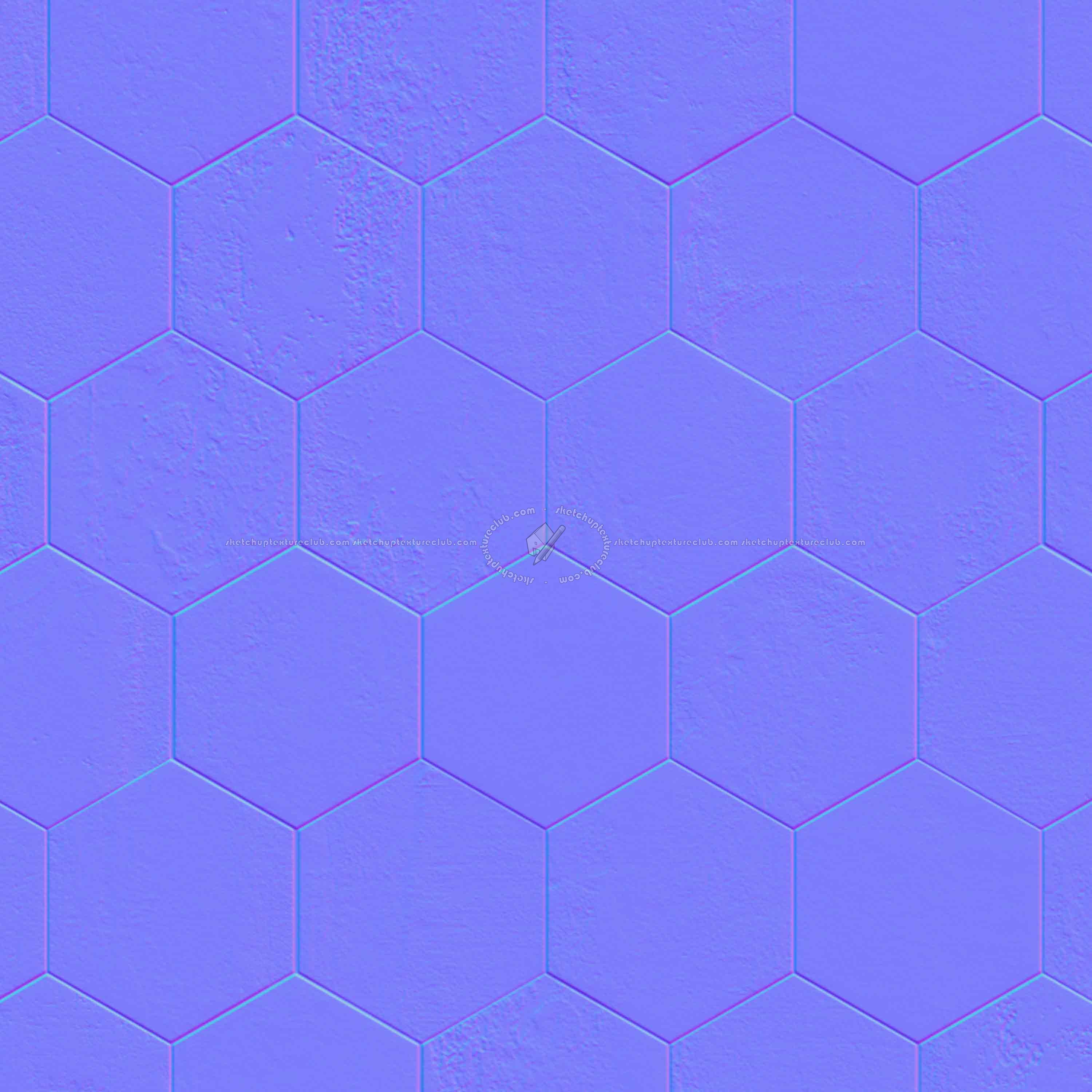 Textures   -   ARCHITECTURE   -   TILES INTERIOR   -   Hexagonal mixed  - Hexagonal tiles metal effect pbr texture seamless 22334 - Normal