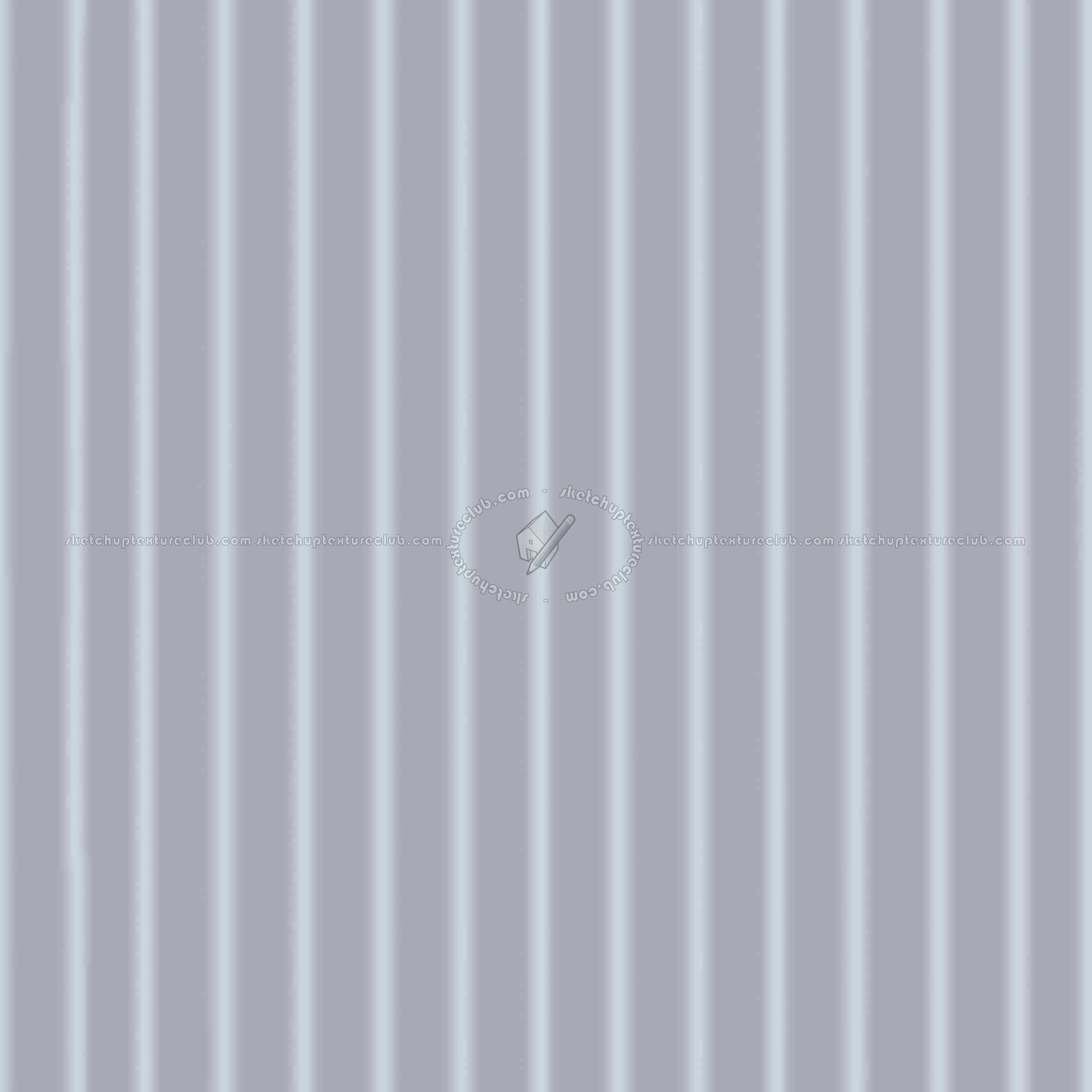 Textures   -   MATERIALS   -   METALS   -   Corrugated  - Aluminium corrugated metal texture seamless 09969 - Specular