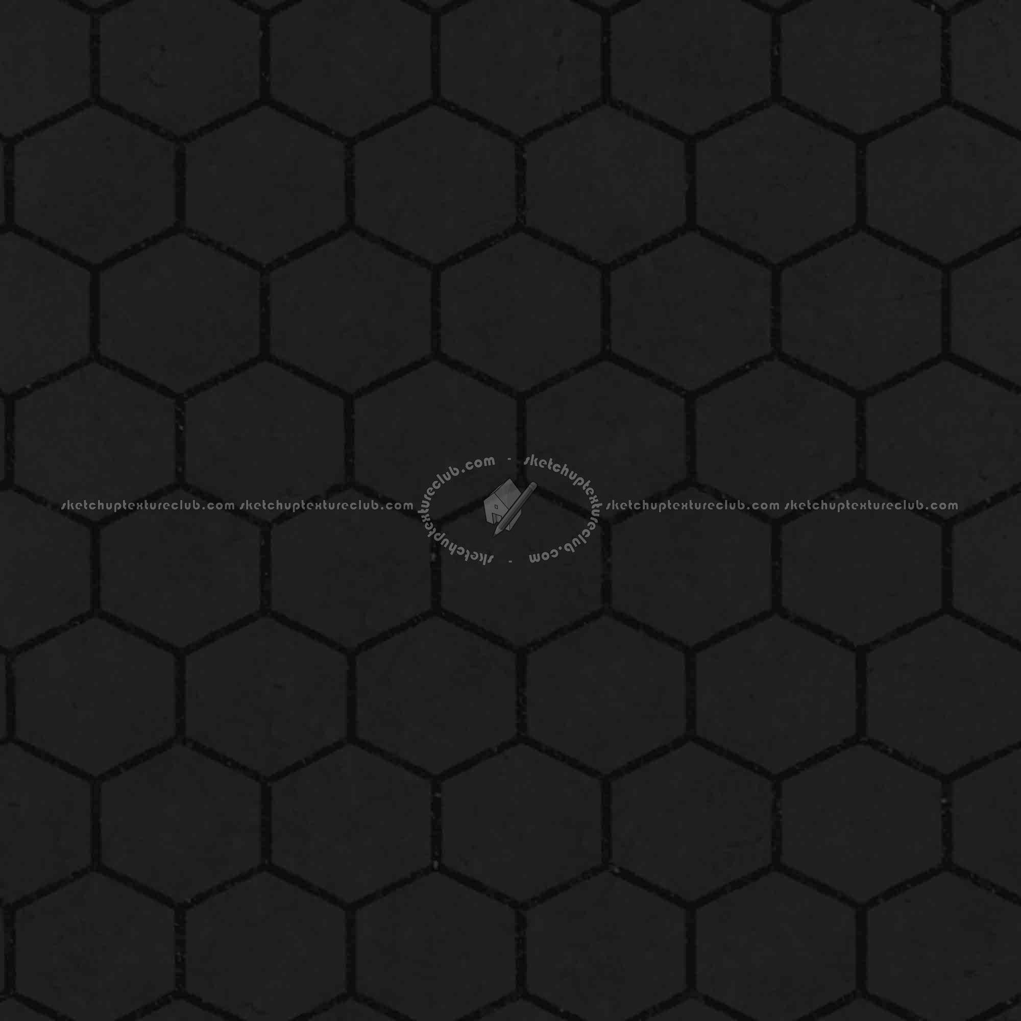 Textures   -   ARCHITECTURE   -   PAVING OUTDOOR   -   Hexagonal  - Dirty stone paving outdoor hexagonal texture seamless 06033 - Specular