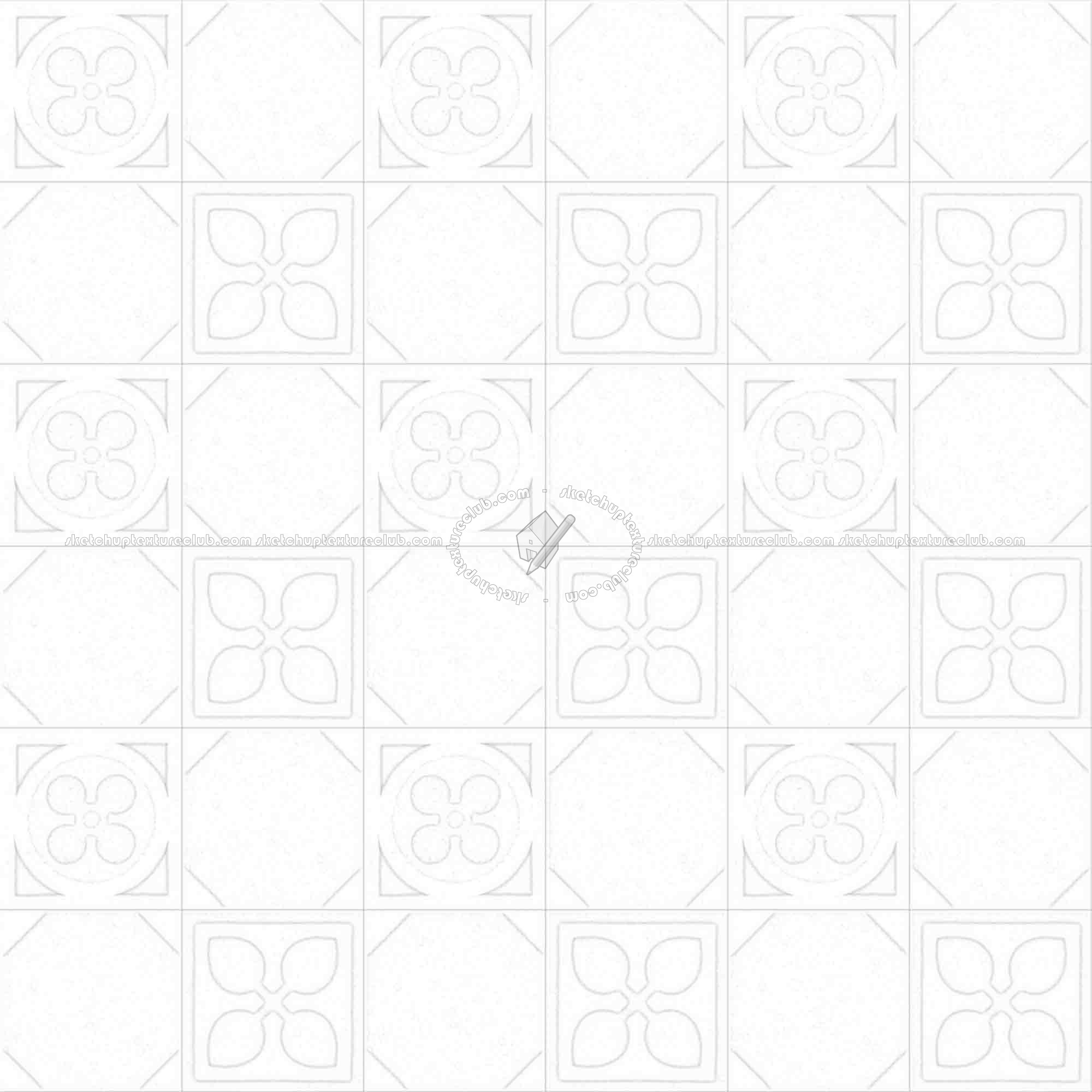 Textures   -   ARCHITECTURE   -   TILES INTERIOR   -   Cement - Encaustic   -   Cement  - Cement concrete tile texture seamless 13367 - Ambient occlusion