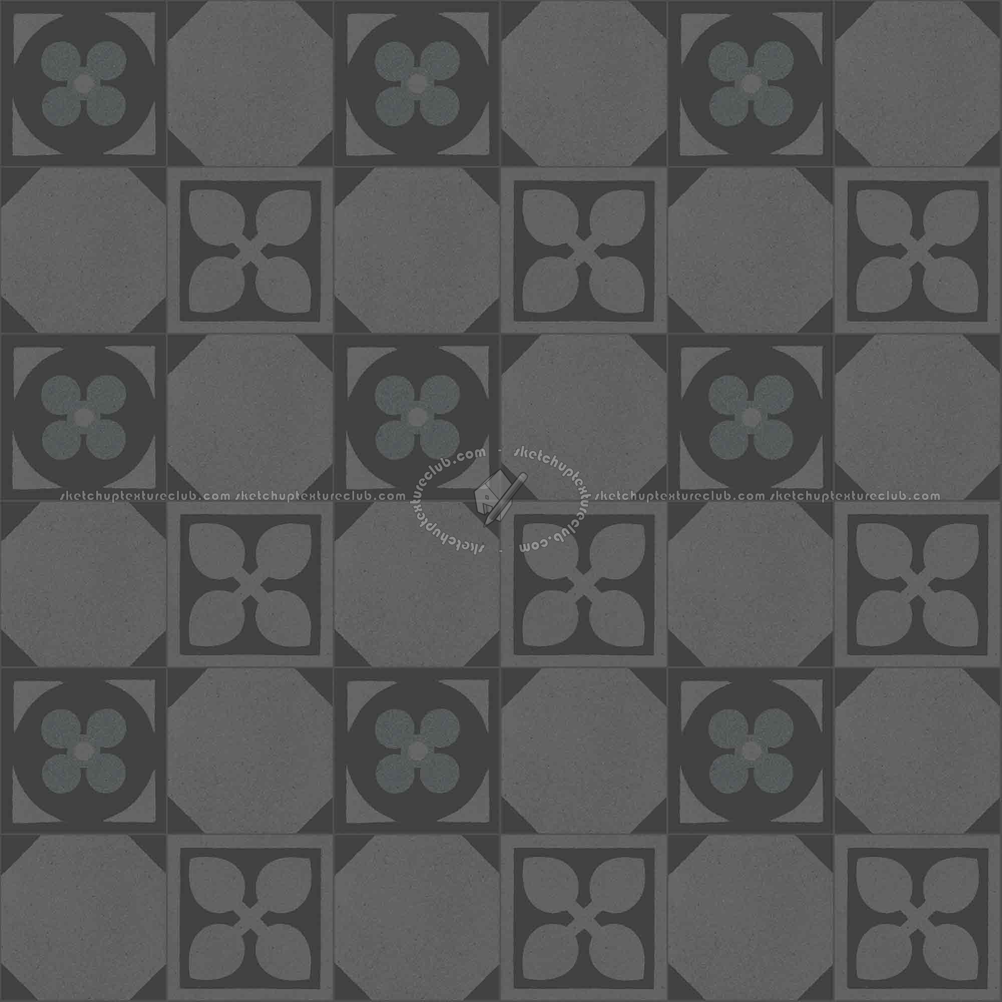Textures   -   ARCHITECTURE   -   TILES INTERIOR   -   Cement - Encaustic   -   Cement  - Cement concrete tile texture seamless 13367 - Specular