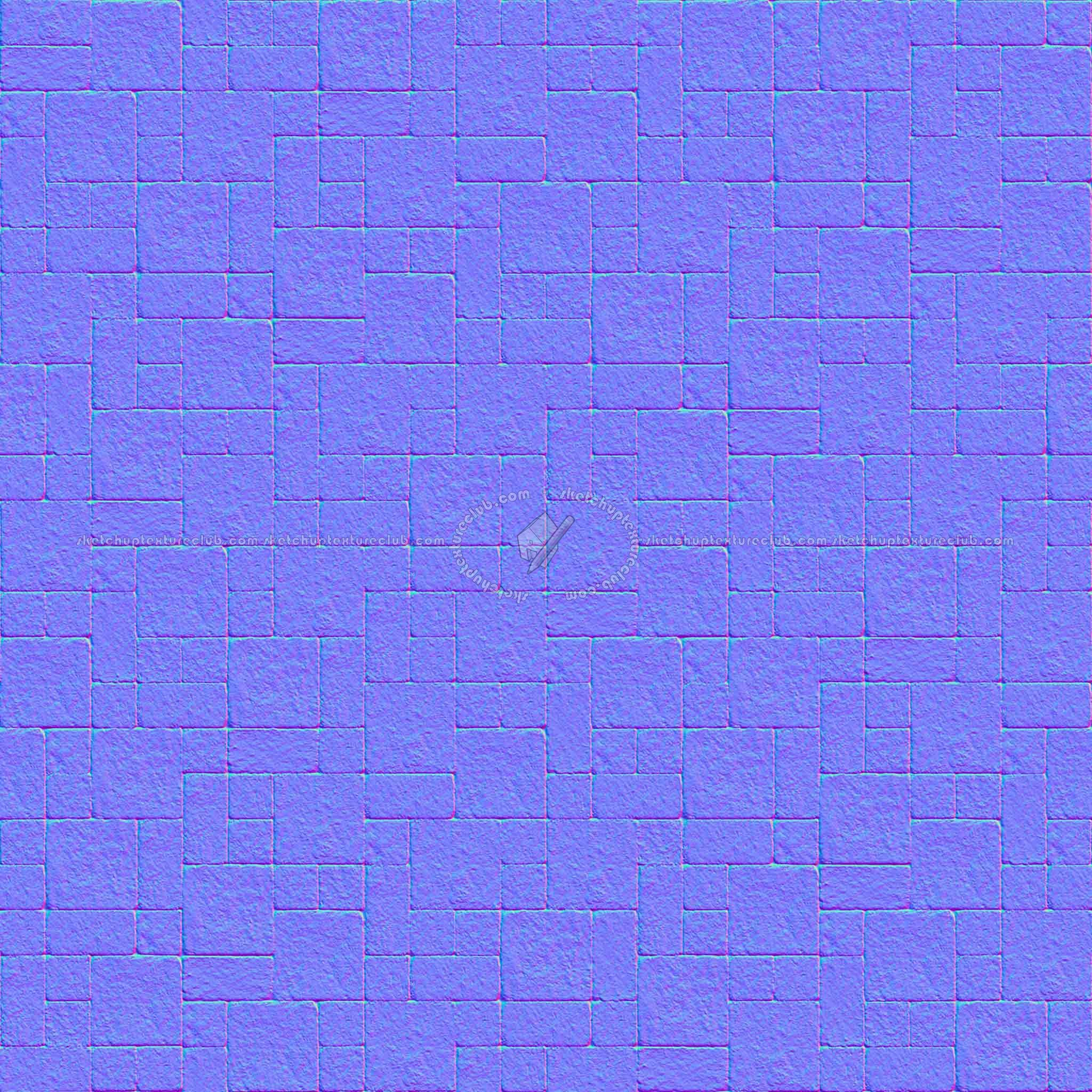 Textures   -   ARCHITECTURE   -   PAVING OUTDOOR   -   Pavers stone   -   Blocks mixed  - Pavers stone mixed size texture seamless 06139 - Normal