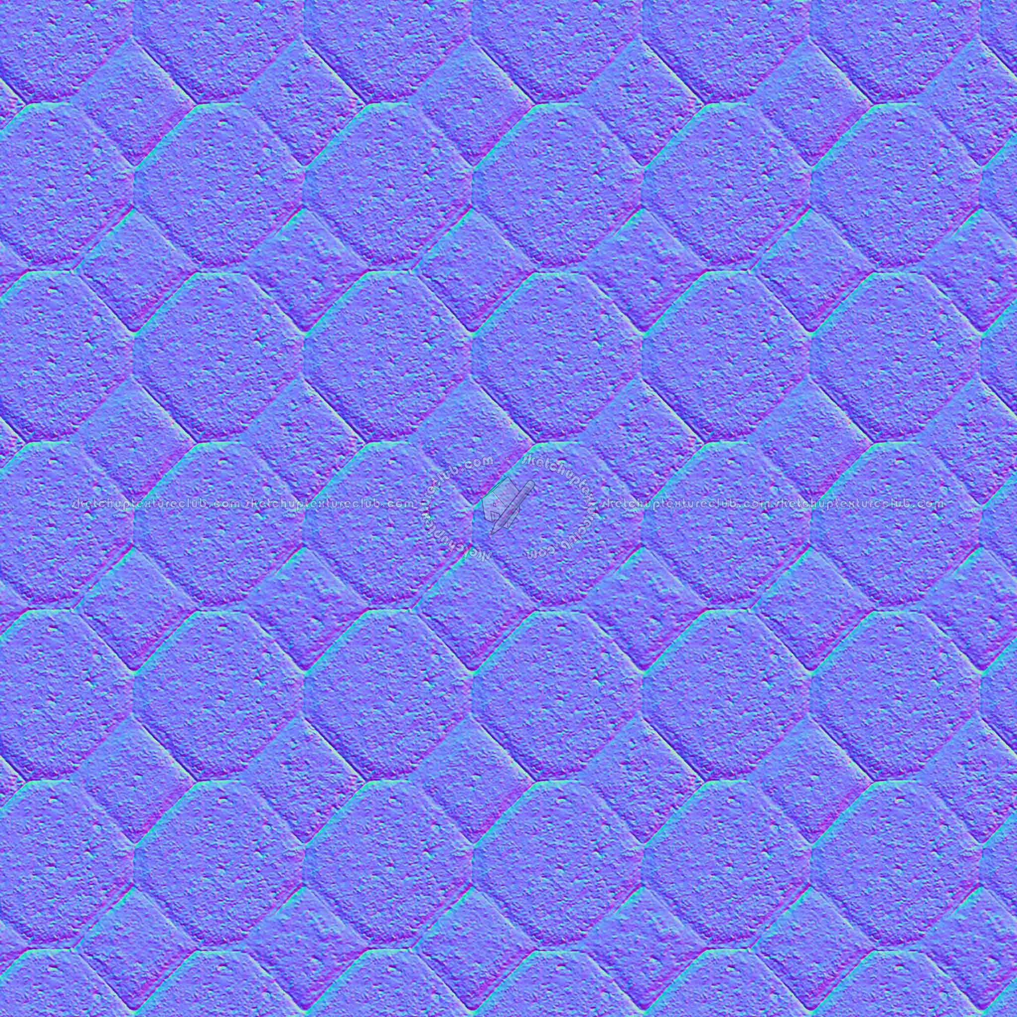 Textures   -   ARCHITECTURE   -   PAVING OUTDOOR   -   Concrete   -   Blocks mixed  - Paving concrete mixed size texture seamless 05613 - Normal