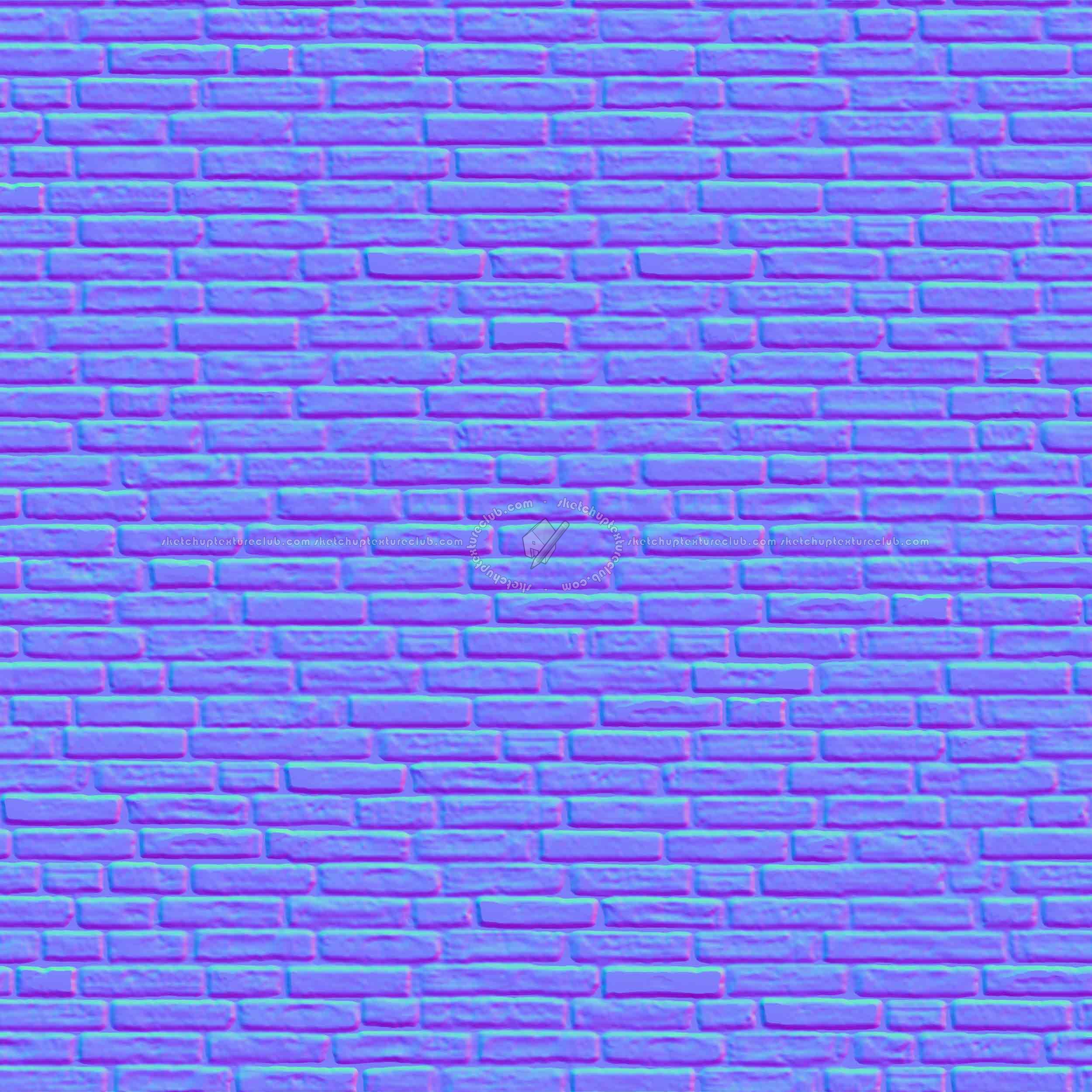 Textures   -   ARCHITECTURE   -   BRICKS   -   Facing Bricks   -   Rustic  - Rustic bricks texture seamless 00226 - Normal