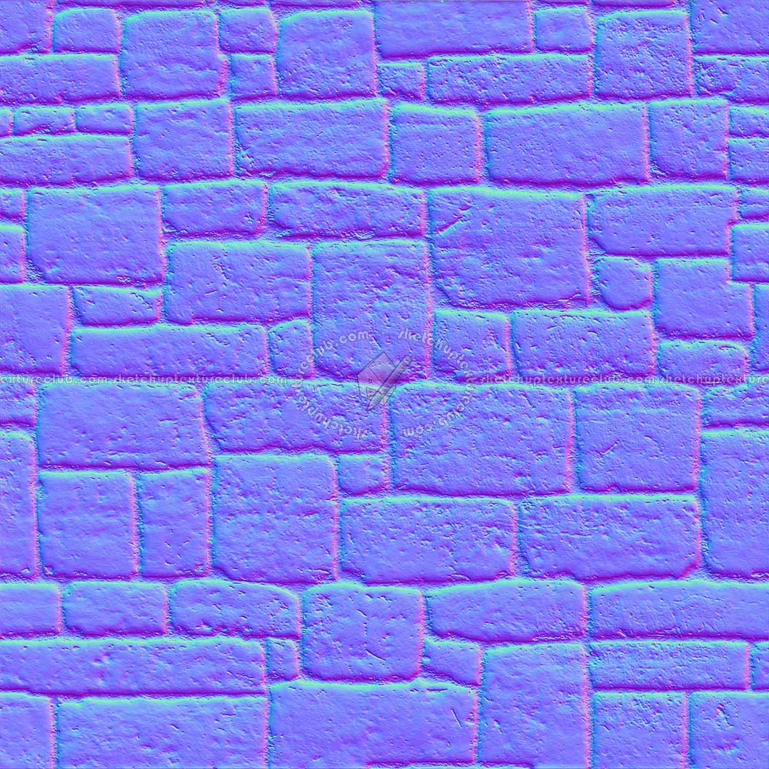 Textures   -   ARCHITECTURE   -   STONES WALLS   -   Stone blocks  - Wall stone with regular blocks texture seamless 08345 - Normal