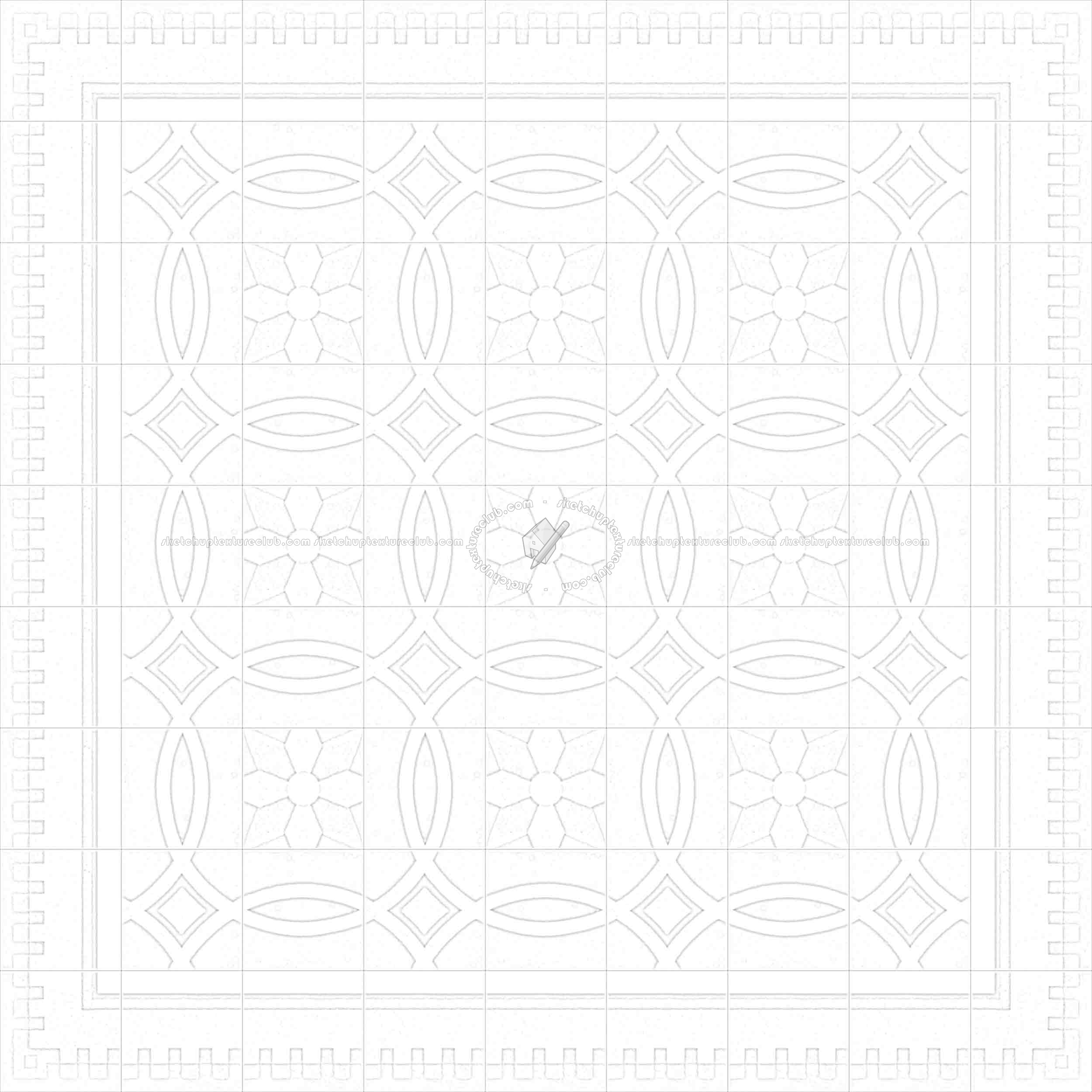 Textures   -   ARCHITECTURE   -   TILES INTERIOR   -   Cement - Encaustic   -   Cement  - Cement concrete tile texture seamless 13368 - Ambient occlusion