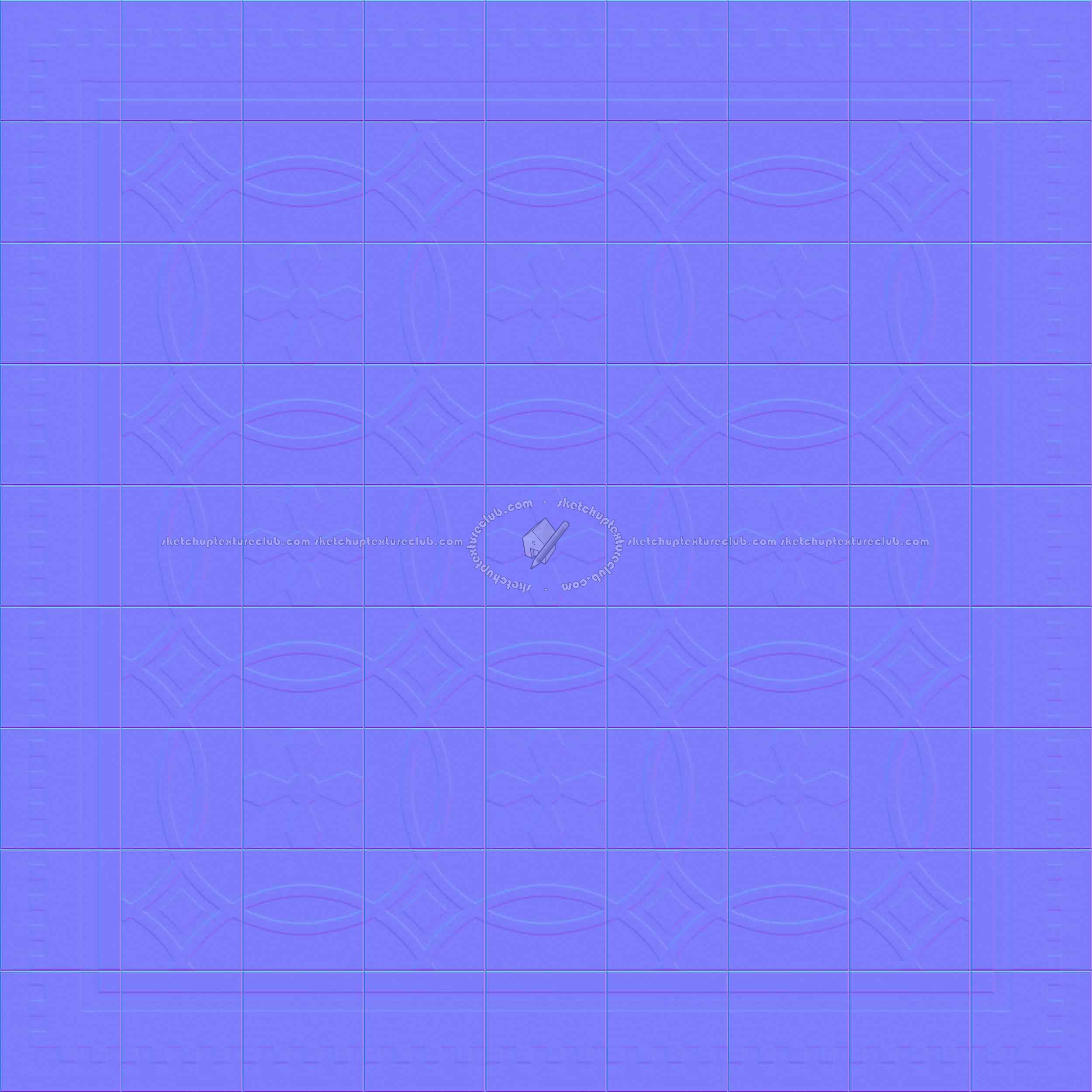 Textures   -   ARCHITECTURE   -   TILES INTERIOR   -   Cement - Encaustic   -   Cement  - Cement concrete tile texture seamless 13368 - Normal