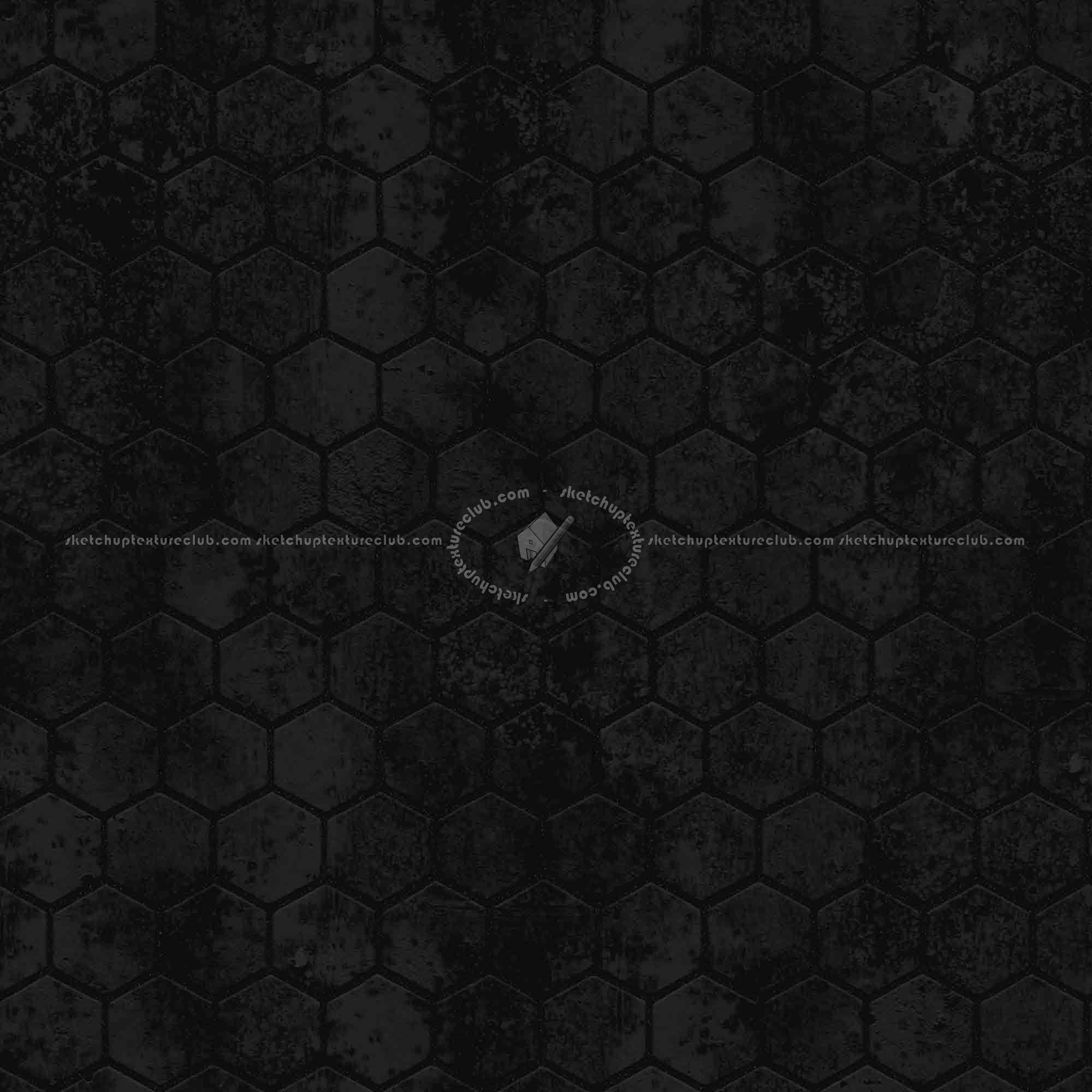 Textures   -   ARCHITECTURE   -   PAVING OUTDOOR   -   Hexagonal  - Dirty stone paving outdoor hexagonal texture seamless 06035 - Specular