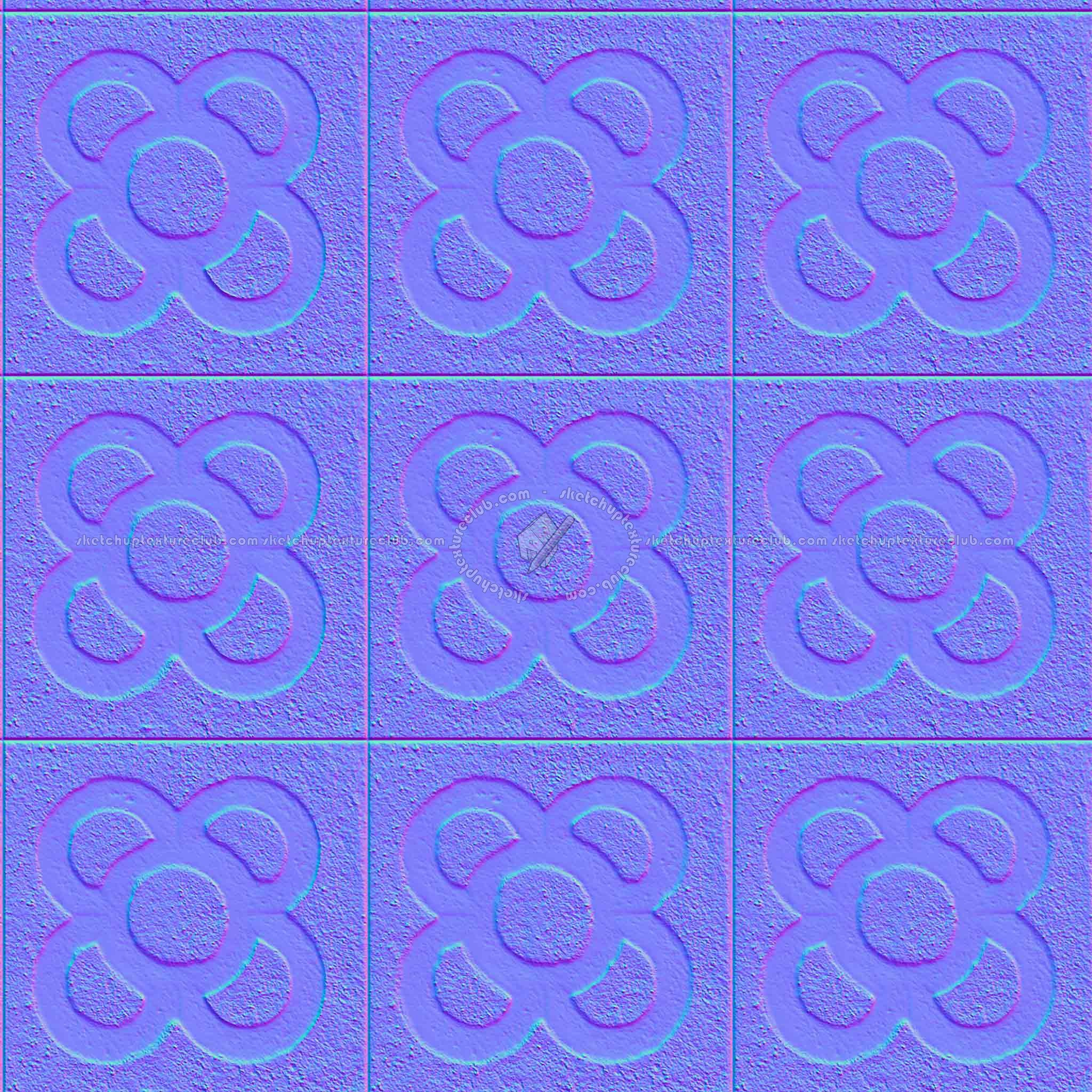 Textures   -   ARCHITECTURE   -   PAVING OUTDOOR   -   Concrete   -   Blocks mixed  - Paving concrete mixed size texture seamless 05614 - Normal