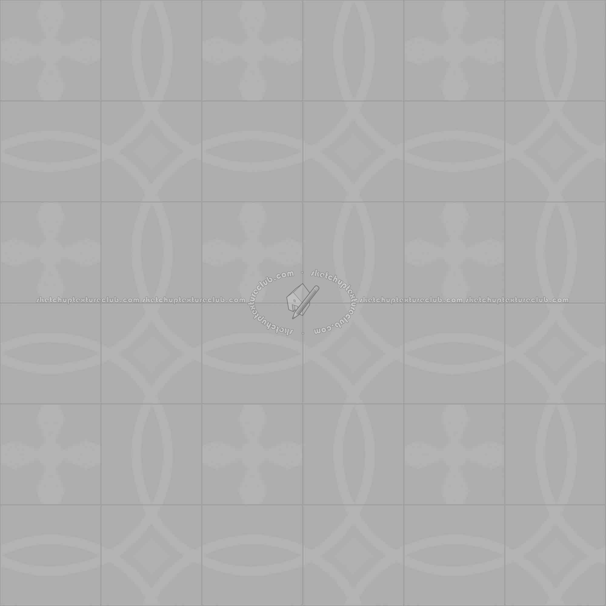 Textures   -   ARCHITECTURE   -   TILES INTERIOR   -   Cement - Encaustic   -   Cement  - Cement concrete tile texture seamless 13369 - Displacement