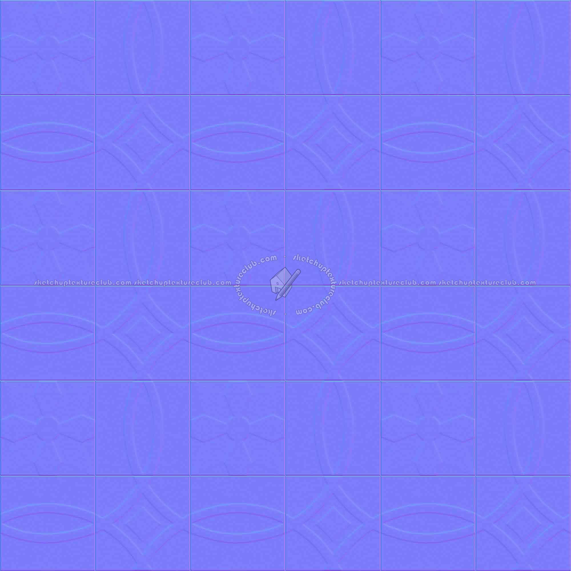 Textures   -   ARCHITECTURE   -   TILES INTERIOR   -   Cement - Encaustic   -   Cement  - Cement concrete tile texture seamless 13369 - Normal