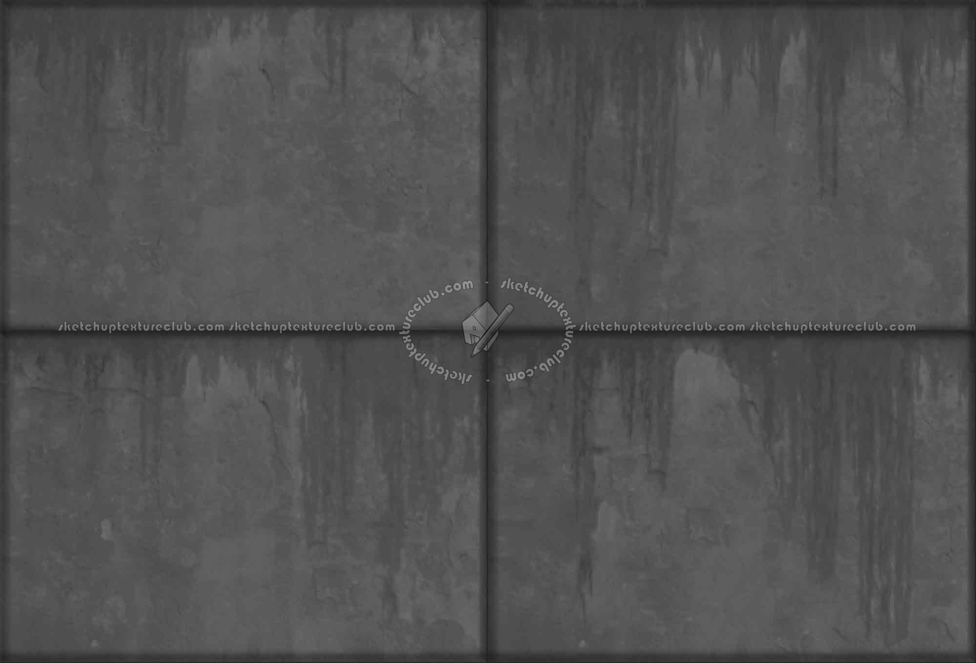 Textures   -   ARCHITECTURE   -   CONCRETE   -   Plates   -   Dirty  - Concrete dirt plates wall texture seamless 01779 - Displacement