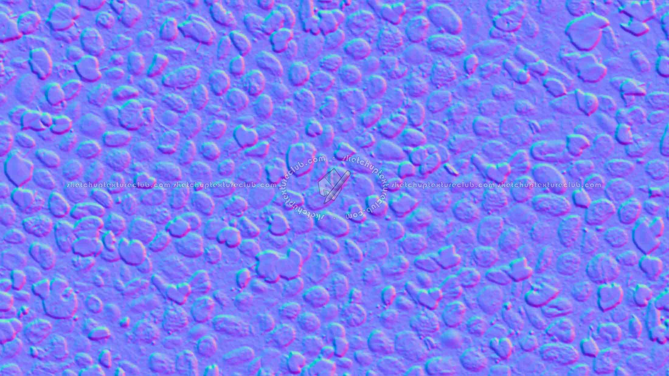 Textures   -   ARCHITECTURE   -   ROADS   -   Paving streets   -   Rounded cobble  - Rounded cobblestone with dead leaves texture seamless 19063 - Normal