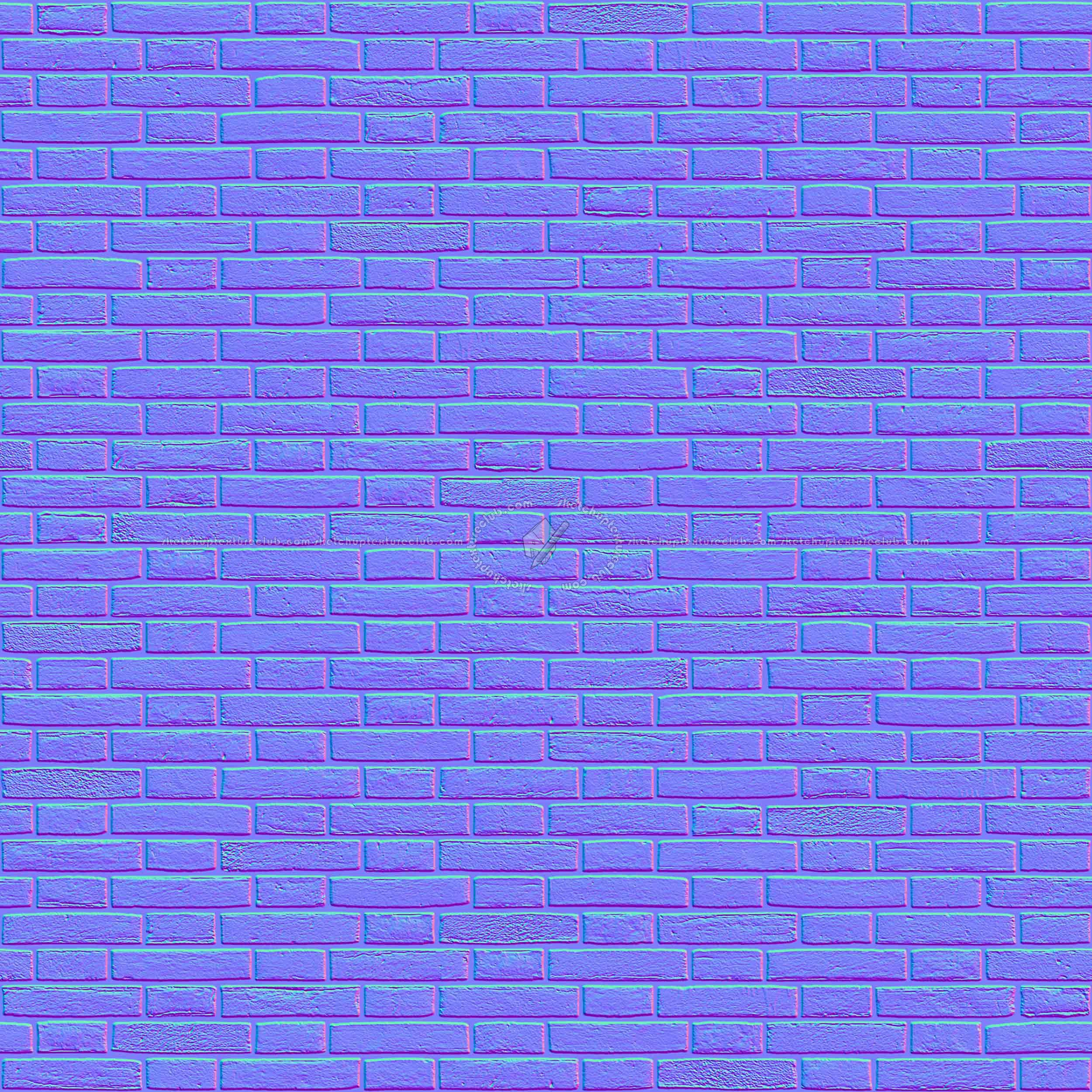 Textures   -   ARCHITECTURE   -   BRICKS   -   Facing Bricks   -   Rustic  - Rustic bricks texture seamless 00228 - Normal