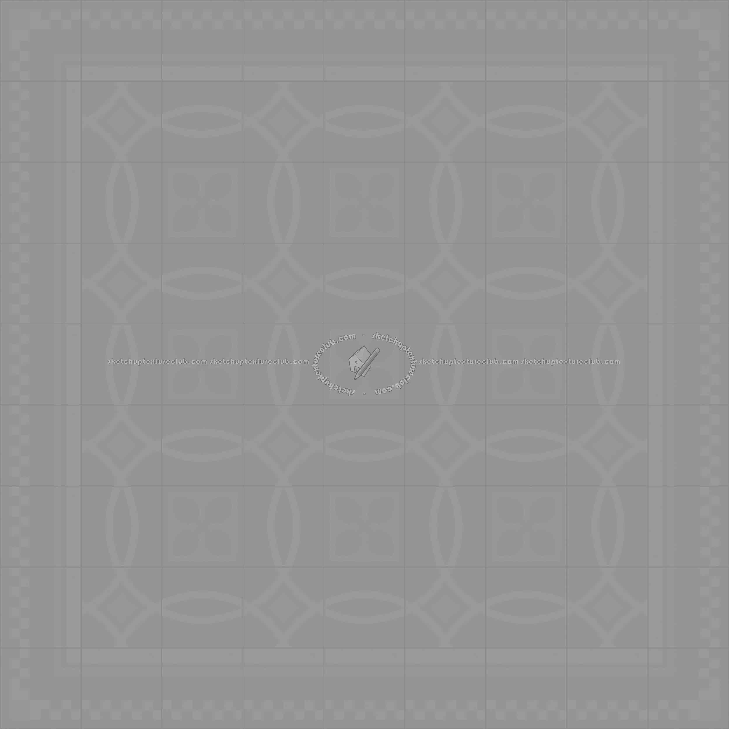 Textures   -   ARCHITECTURE   -   TILES INTERIOR   -   Cement - Encaustic   -   Cement  - Cement concrete tile texture seamless 13370 - Displacement