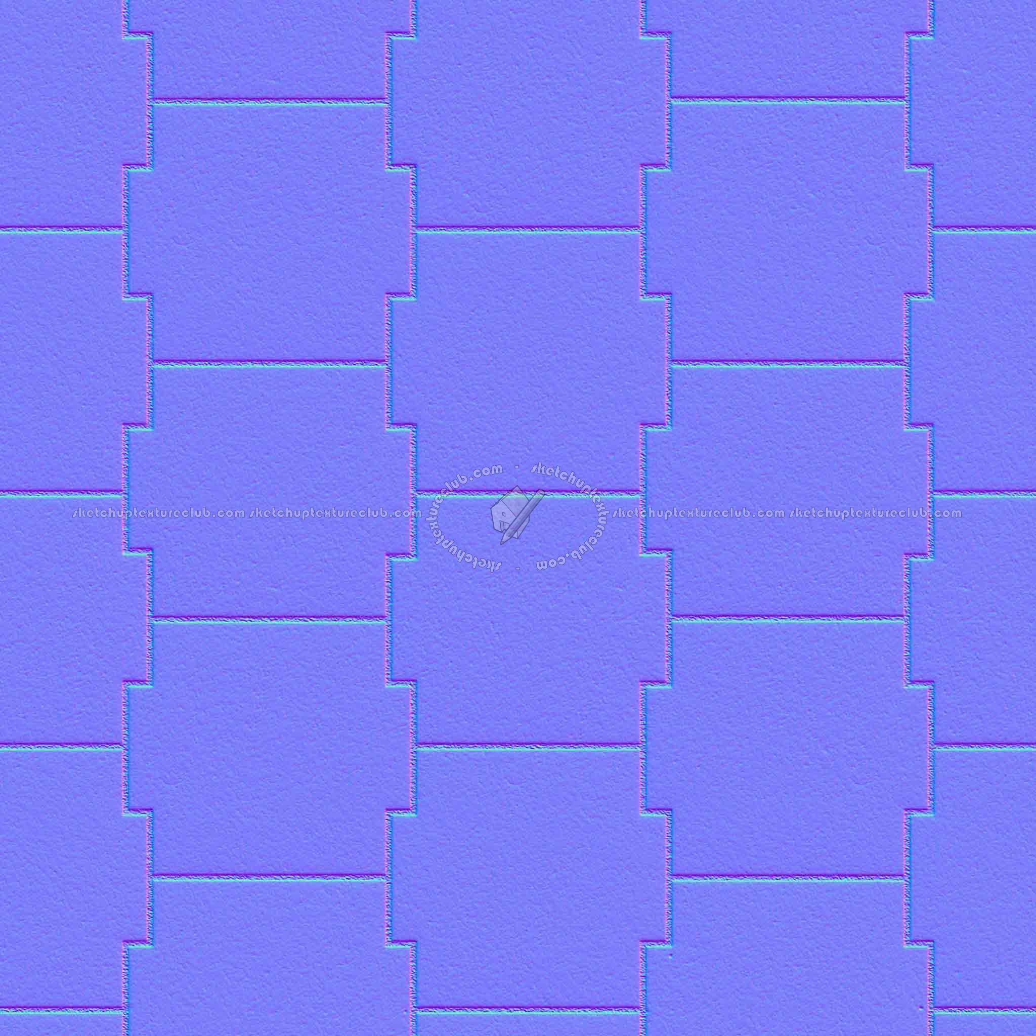 Textures   -   ARCHITECTURE   -   PAVING OUTDOOR   -   Concrete   -   Blocks mixed  - Paving concrete mixed size texture seamless 05616 - Normal