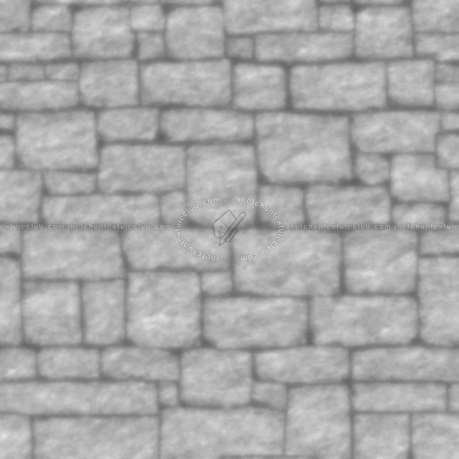 Textures   -   ARCHITECTURE   -   STONES WALLS   -   Stone blocks  - Wall stone with regular blocks texture seamless 08348 - Displacement