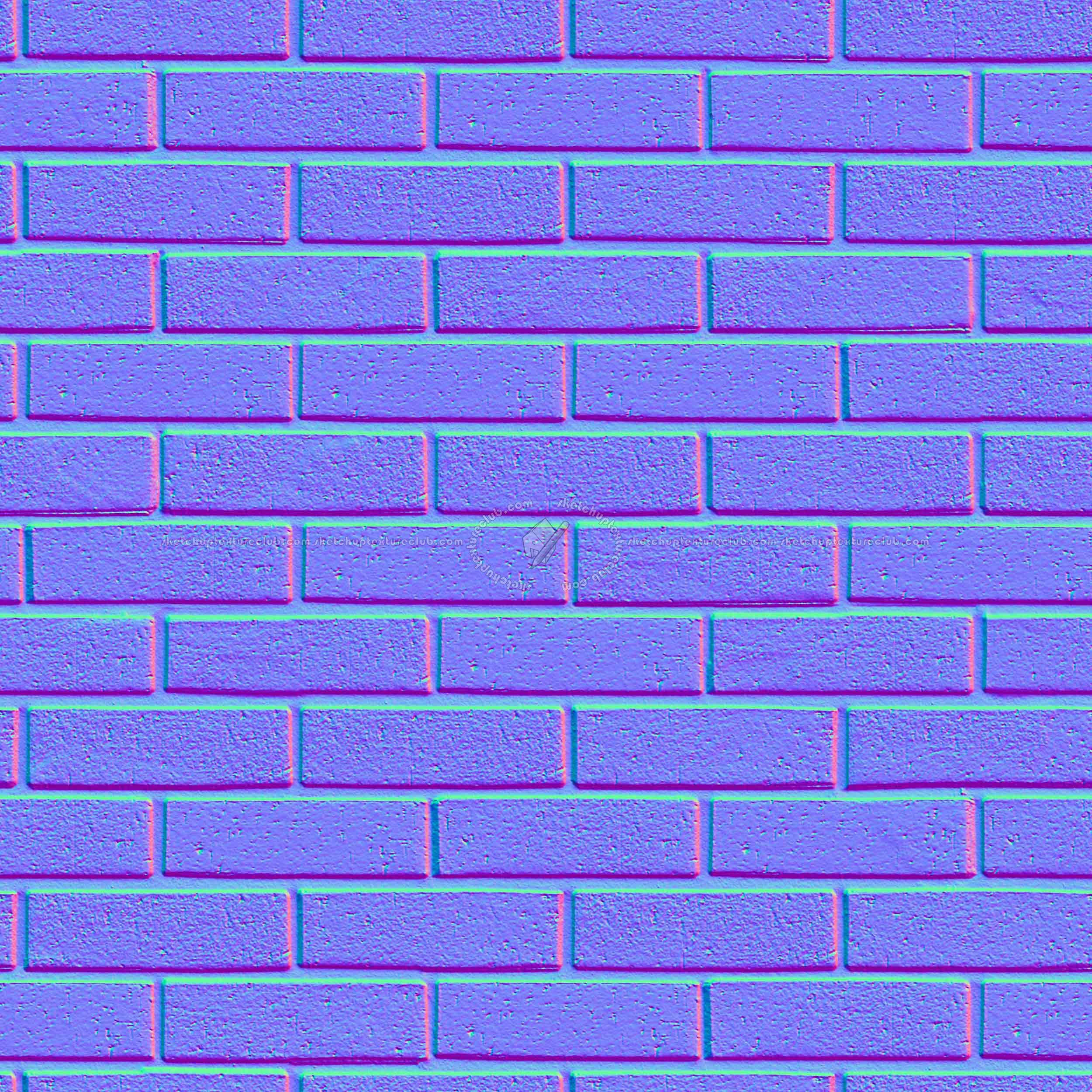 Textures   -   ARCHITECTURE   -  BRICKS  -   Facing Bricks   -   Smooth  - Facing smooth bricks texture seamless 00306 - Normal