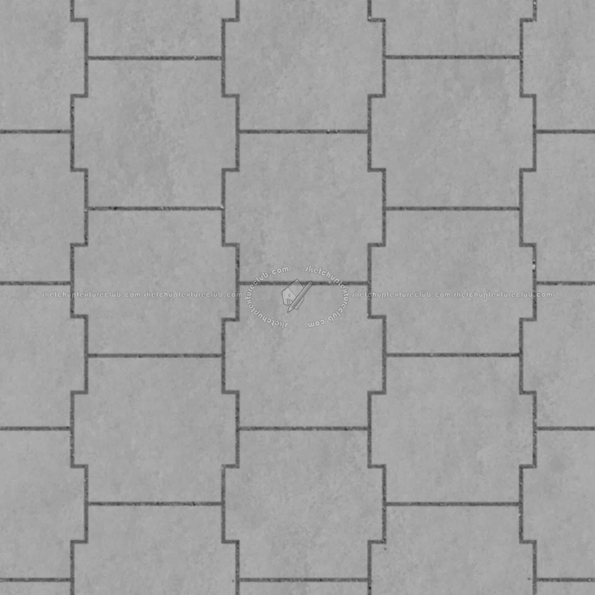 Textures   -   ARCHITECTURE   -   PAVING OUTDOOR   -   Concrete   -   Blocks mixed  - Paving concrete mixed size texture seamless 05617 - Displacement