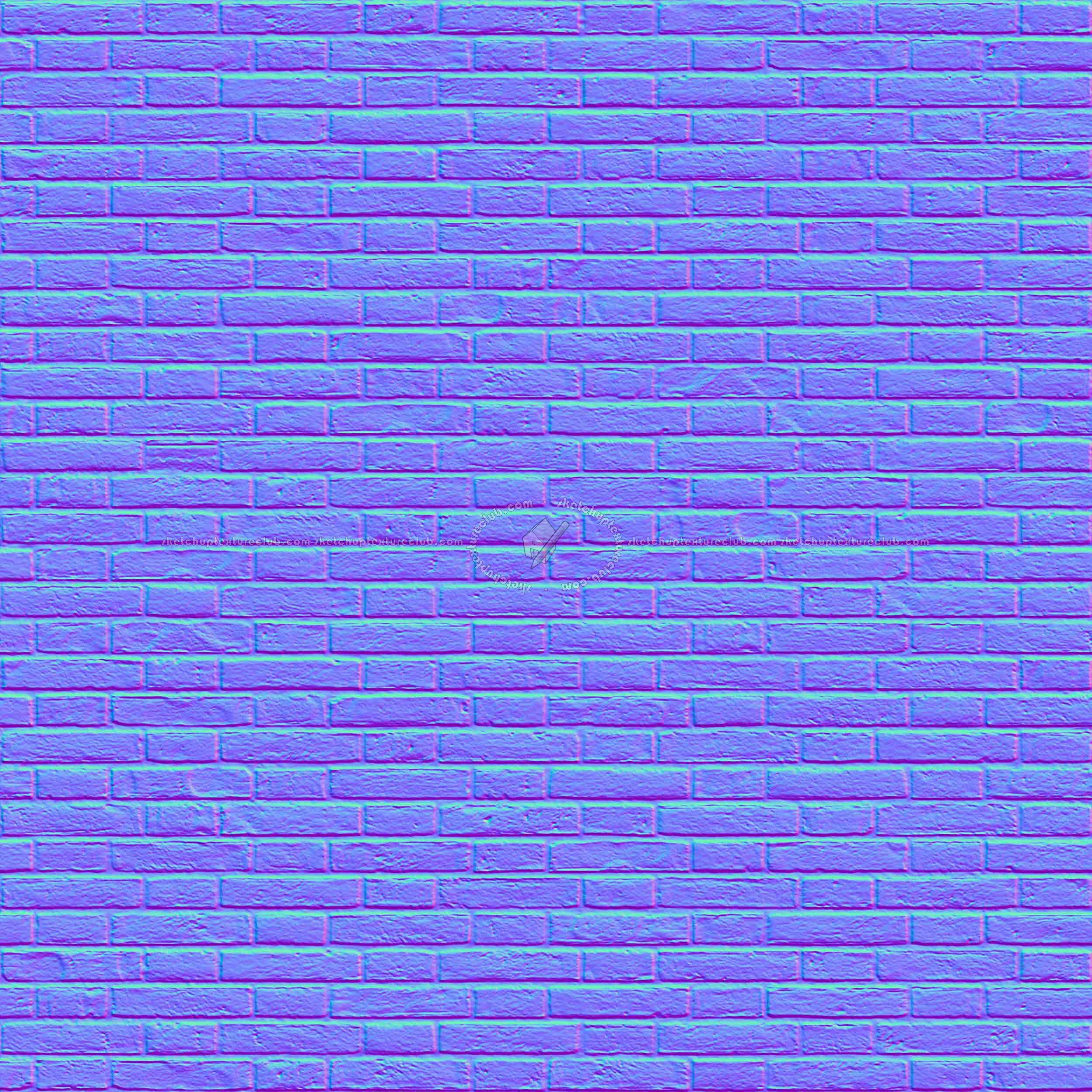 Textures   -   ARCHITECTURE   -   BRICKS   -   Facing Bricks   -   Rustic  - Rustic bricks texture seamless 00230 - Normal