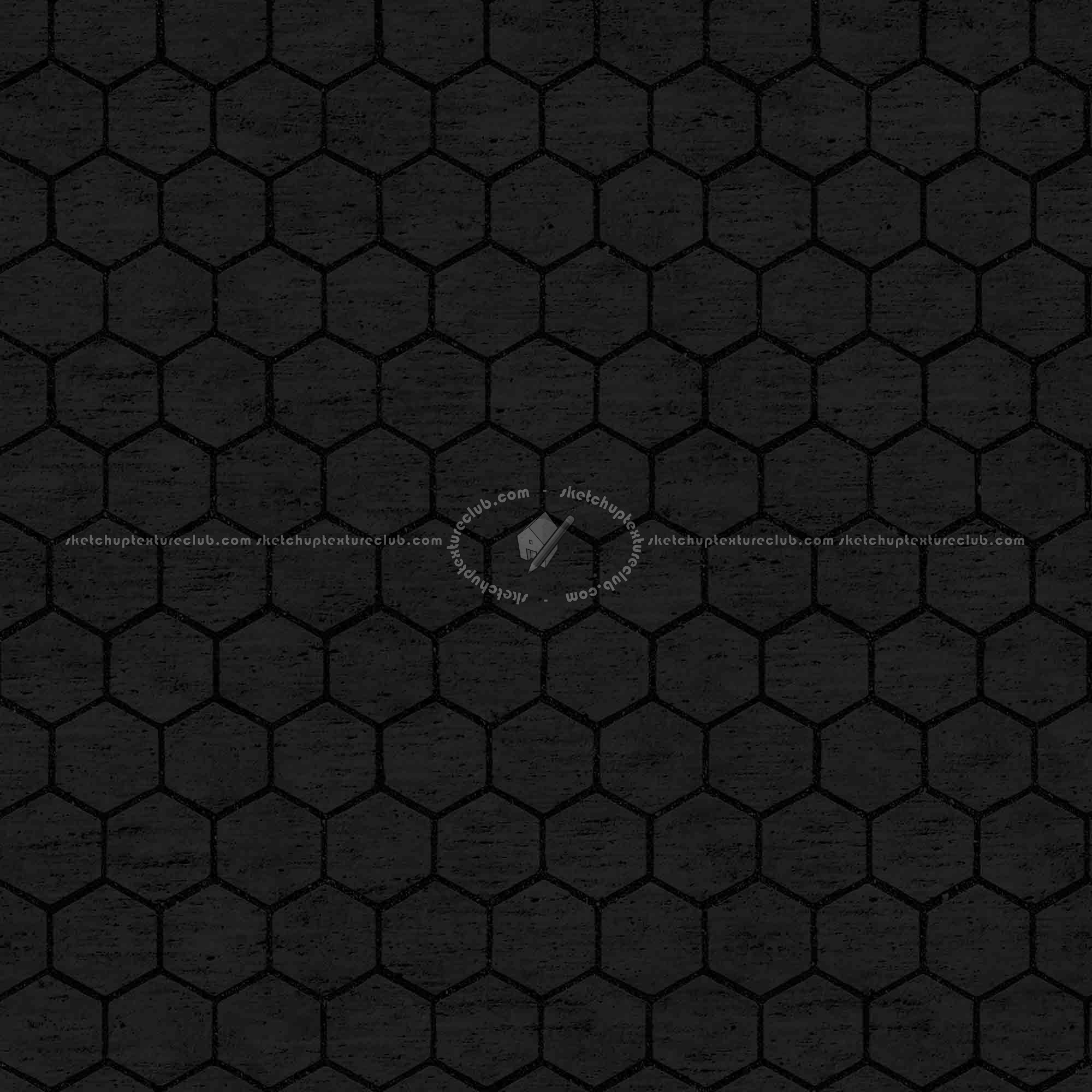 Textures   -   ARCHITECTURE   -   PAVING OUTDOOR   -   Hexagonal  - Travertine paving outdoor hexagonal texture seamless 06038 - Specular